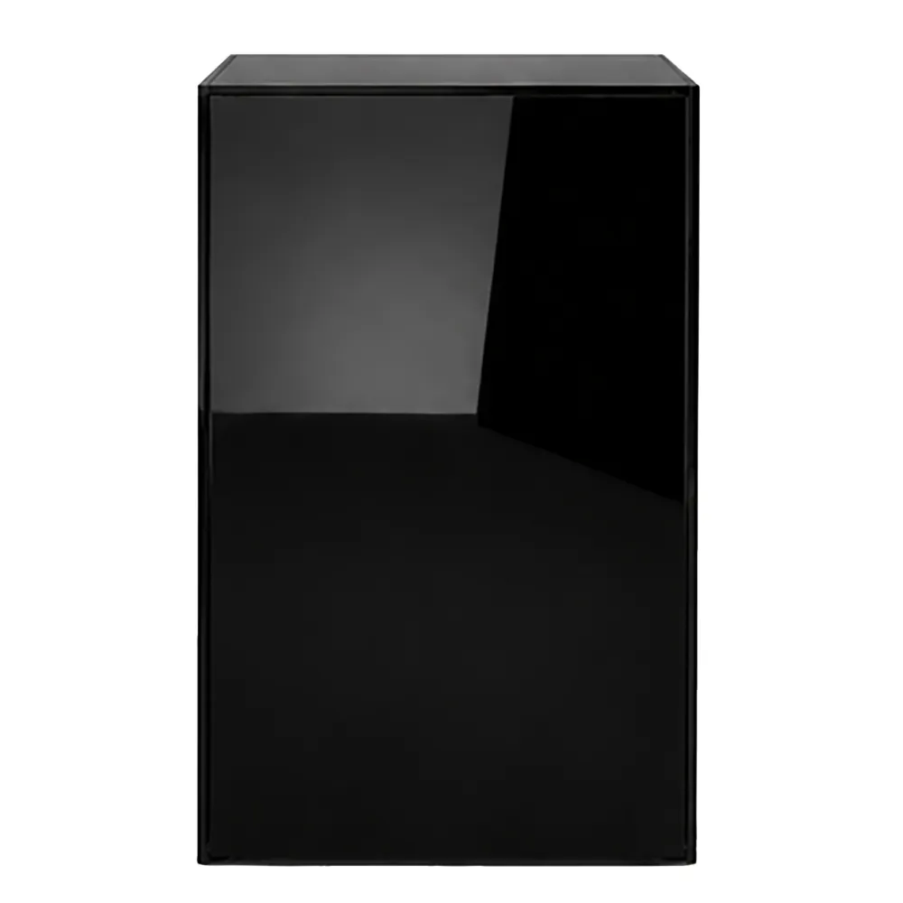 Hobby Terra Fix & Easy Stand 90 black: schwarzer Terrarien-Unterschrank aus FSC®-Holz, 91,4 × 45,7 × 90 cm, schwarze Glasfront, Regalboden, bis 300 kg belastbar, mit Kabeldurchführungen