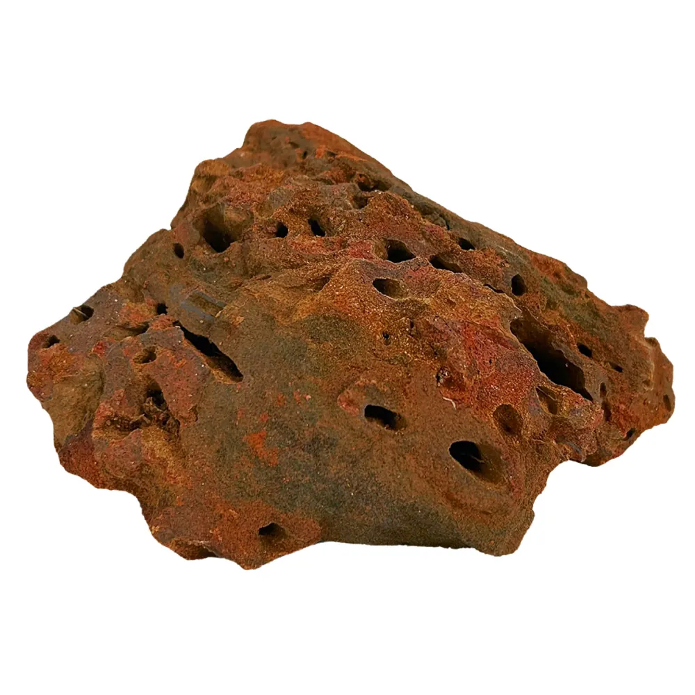 Hobby Termite Rock M Naturstein: poröser, rostbrauner Stein mit zahlreichen Höhlungen und Kanälen, ideal als Rückzugsort für Garnelen, Jungfische, Reptilien und Wirbellose, Gewicht ca. 1–2 kg