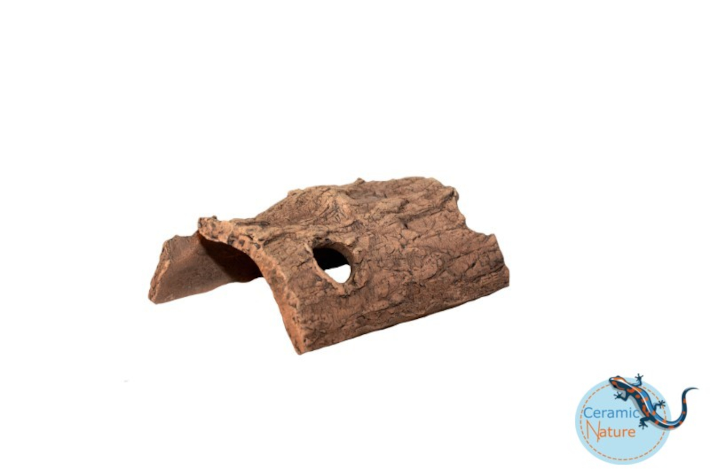 CeramicNature Half-Log S, Baumstamm-Tunnel, ca. 15×7,5×5 cm