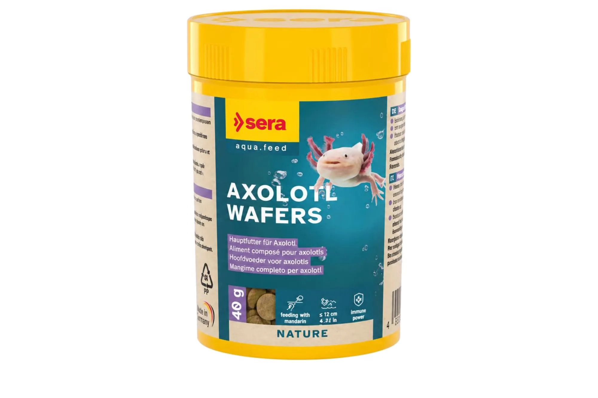 sera Axolotl Wafers 100 ml (40 g) – KI-generierte Abbildung aus Produktreferenz