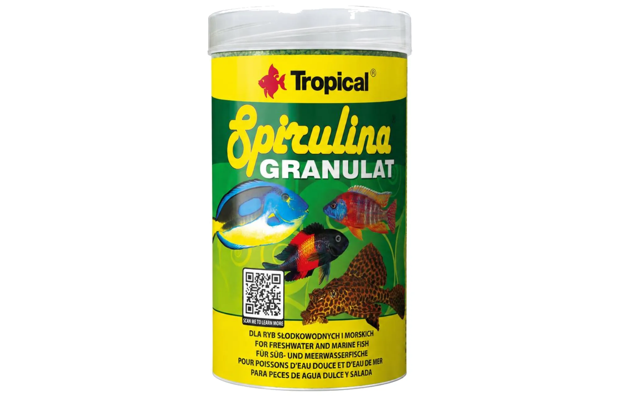 Tropical SPIRULINA GRANULAT 6% 5000ml / 2,2kg – KI-generierte Abbildung aus Produktreferenz