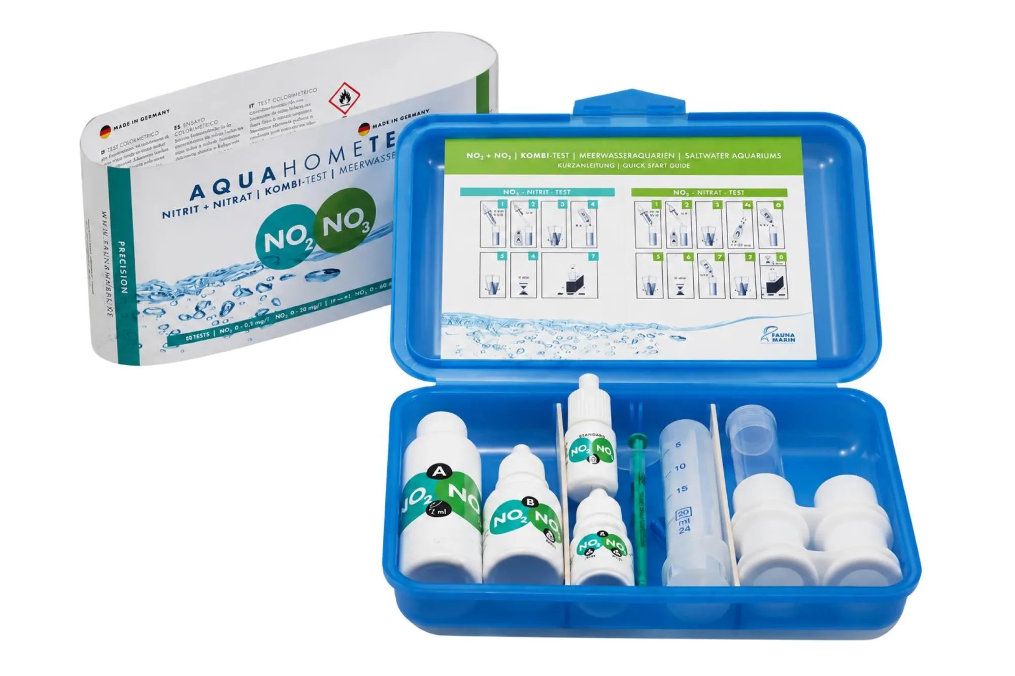 Fauna Marin AquaHomeTest NO2+NO3 – KI-generierte Abbildung aus Produktreferenz