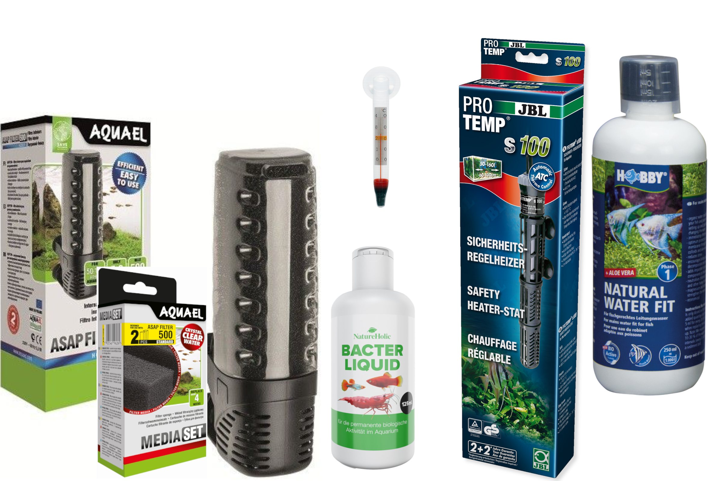 Aquariumzubehör: Filter, Heizstab, Wasseraufbereiter