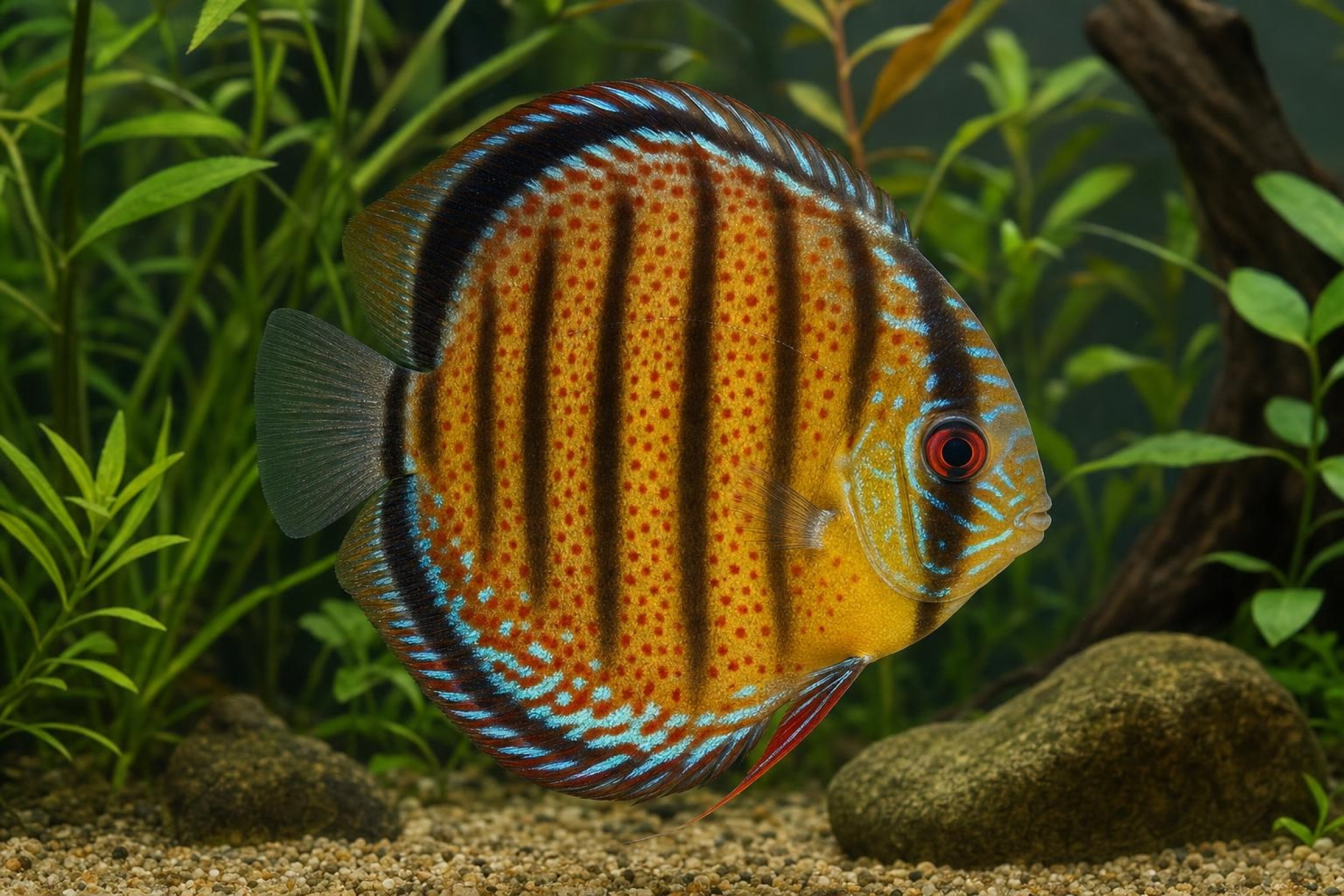 Rio-Nanay-Diskusbuntbarsch „Red Spotted“, Symphysodon aequifasciatus
