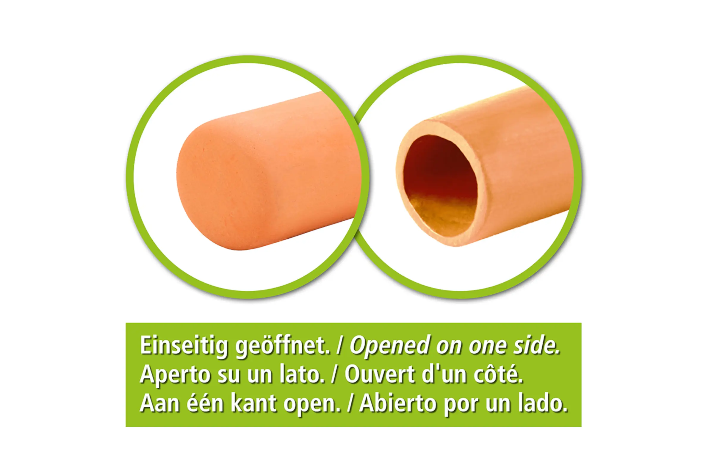 Tonröhrchen einseitig geöffnet, innen hohl