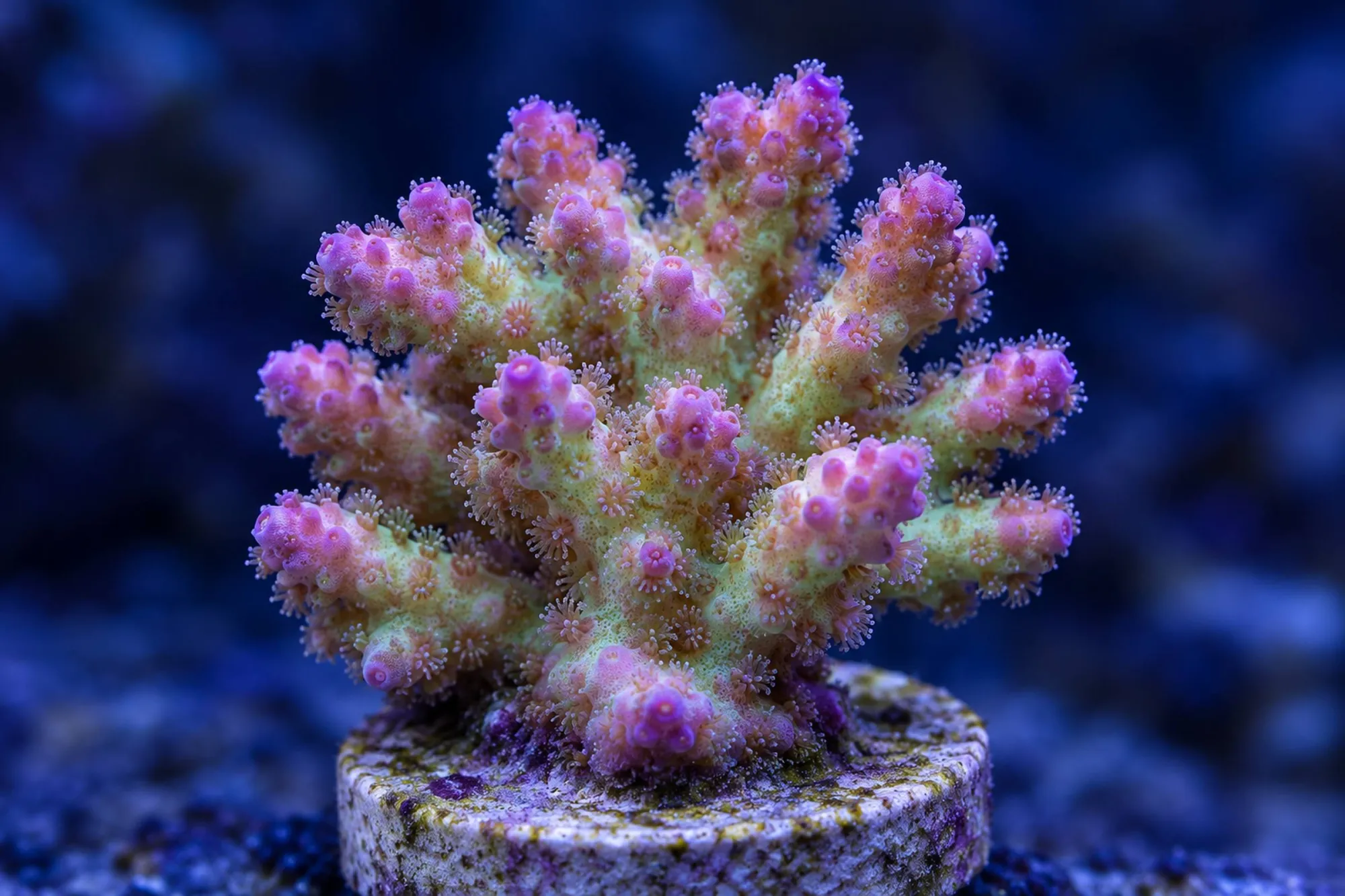Buschkoralle „Multicolor Australien“ (Nachzucht), Pocillopora aliciae, Größe S–M