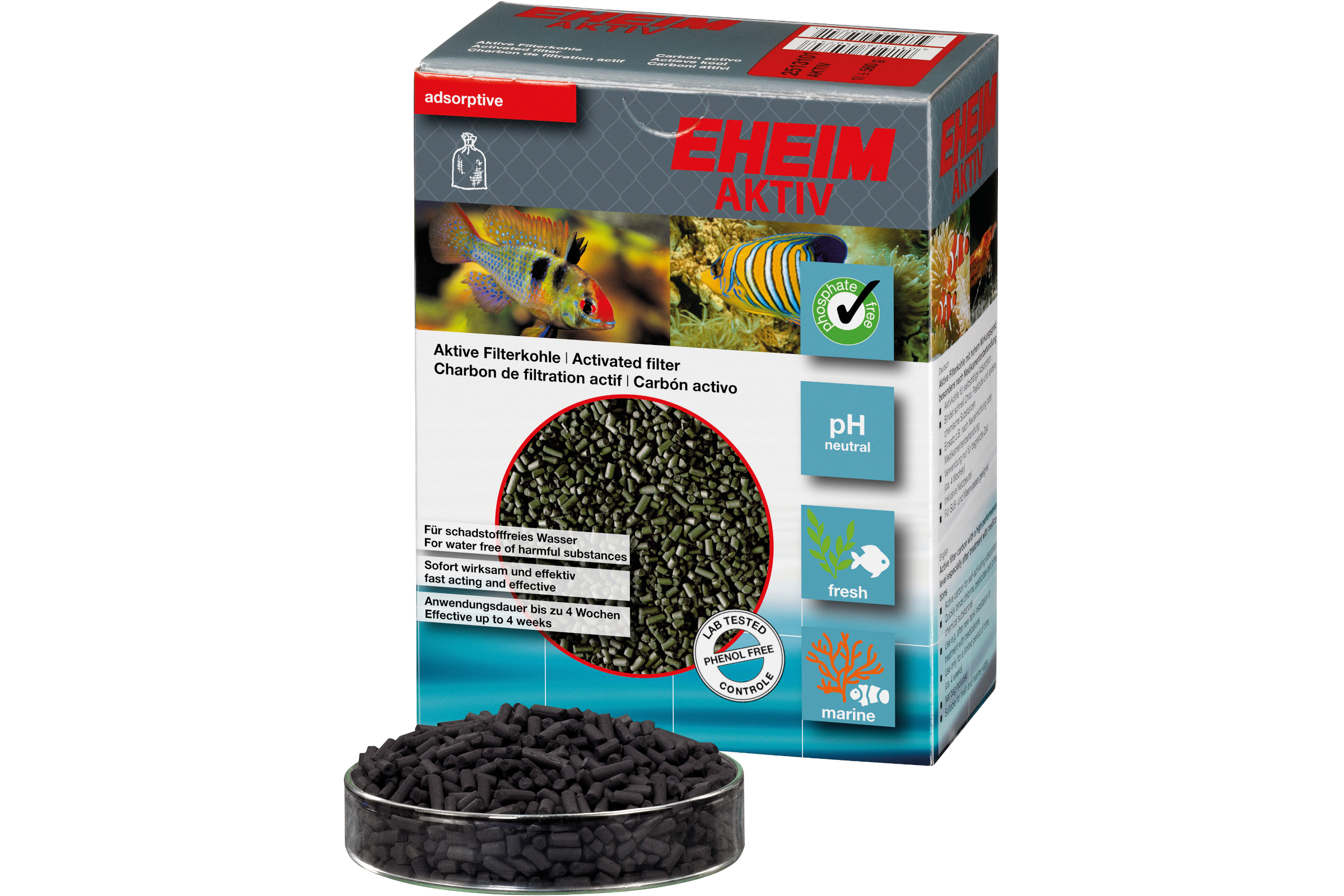 Eheim Aktiv 0,25l, 1l oder 2l Aktivkohle inkl. Netzbeutel