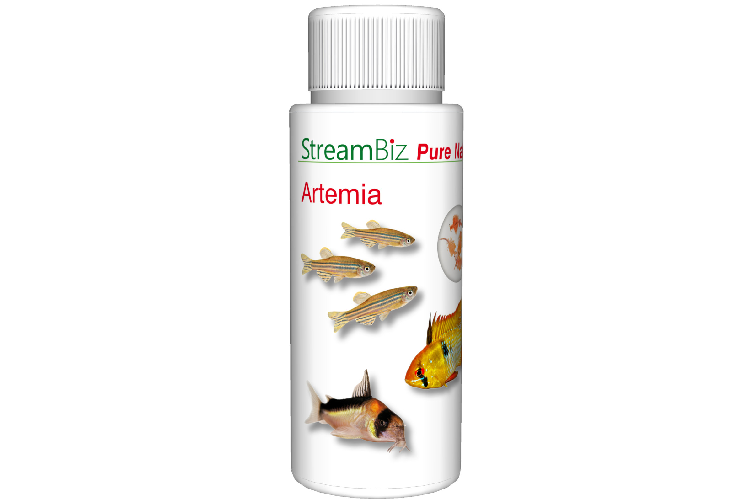 StreamBiz Pure Nature Artemia 100 ml Flasche – Artemia-Futter in nahrhaftem Gelee für Zierfische, hochwertige Proteinquelle für Vitalität und Farbenpracht
