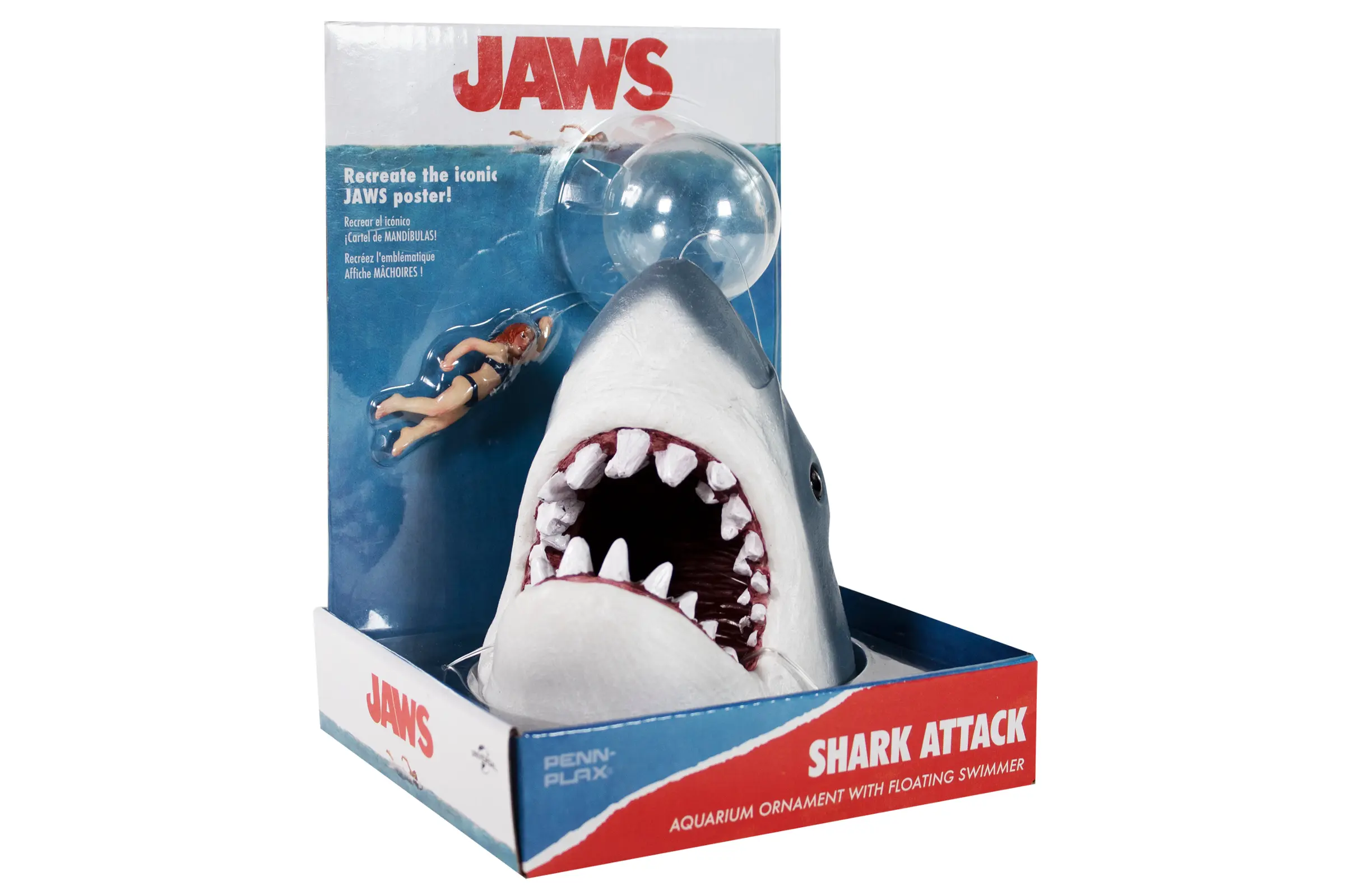 Penn-Plax Hai mit Taucher, Jaws Deko, groß