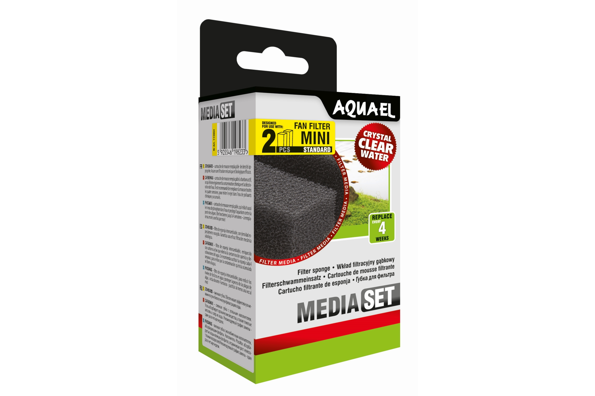 Aquael Filterschwamm FAN Mini Plus, Filter-Ersatz, 2 Stück