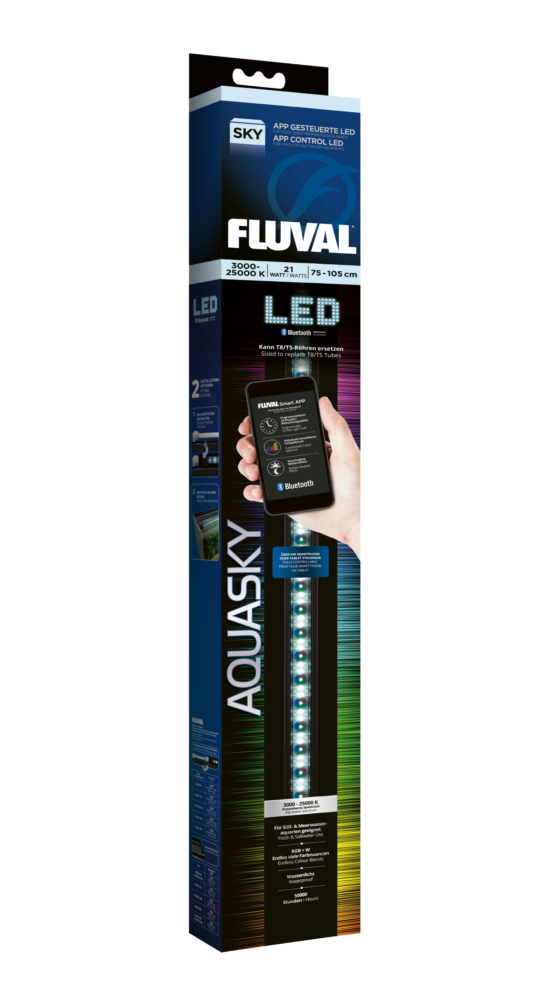 Fluval AquaSky LED 2.0 21W, 75-105cm Fluval AquaSky LED 2.0 21W, 75-105cm