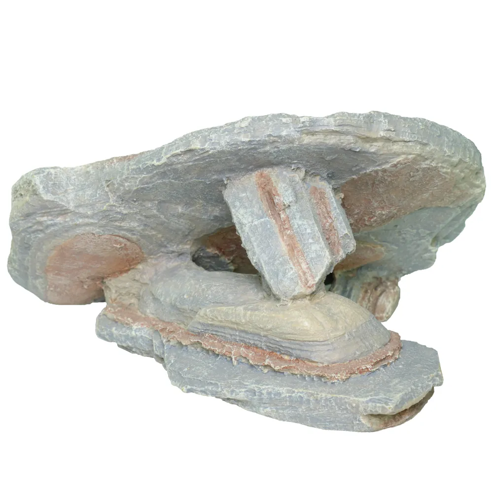 Hobby Sunset Rock 4 Deko-Felsen, 20 x 20 x 11 cm, rötlich-graue Schichtung in Canyon-Optik; schafft Verstecke, Durchgänge und erhöhte Liegeflächen für Reptilien, Amphibien, Fische und Wirbellose