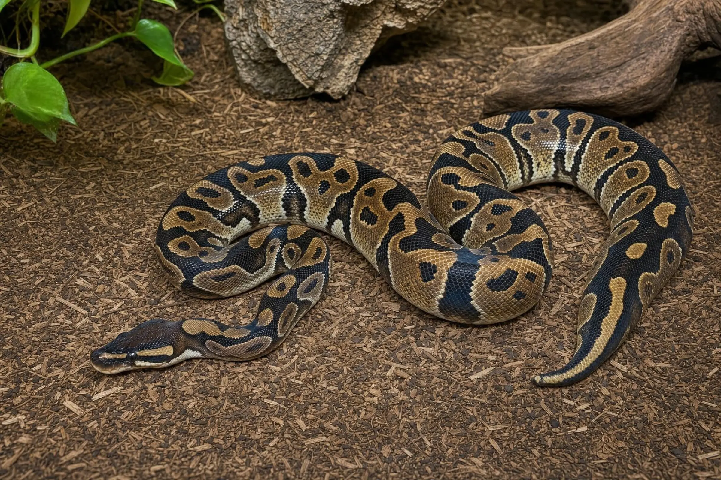 Königspython „Hurricane Doppelmorph“, Python regius