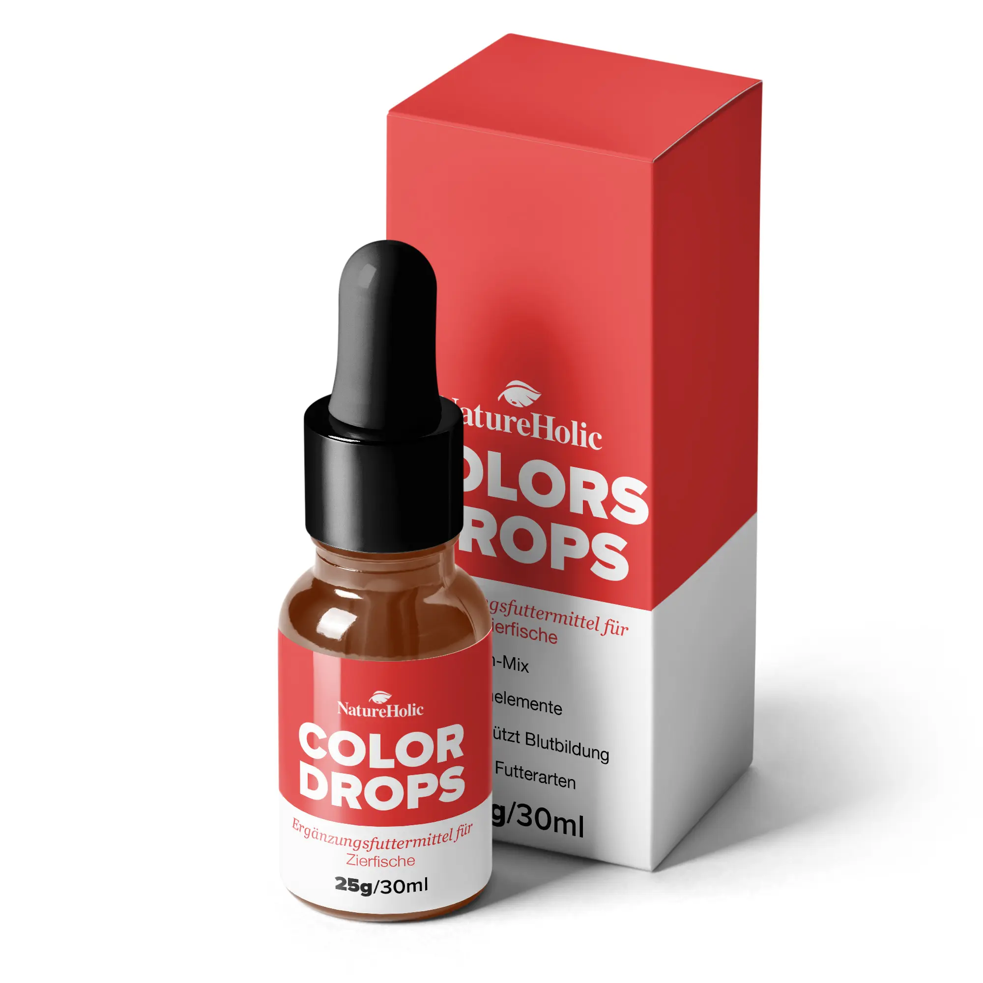 NatureHolic Color Drops, Fischfutter Zusatz für intensive Farben, 30 ml