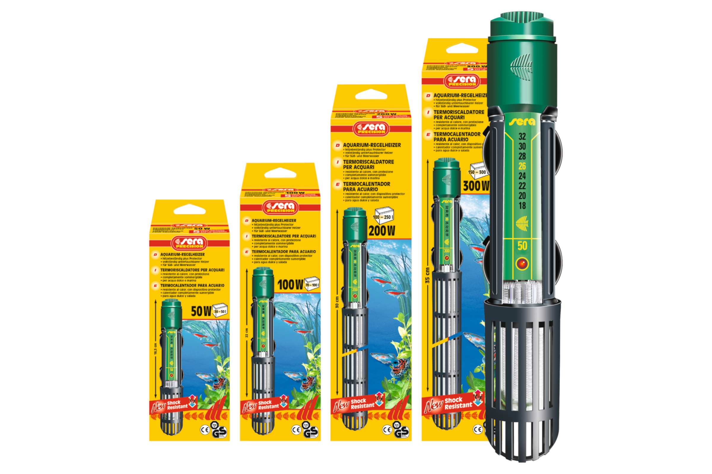 Sera Regelheizer, in 7 Leistungsstufen 25-300 Watt