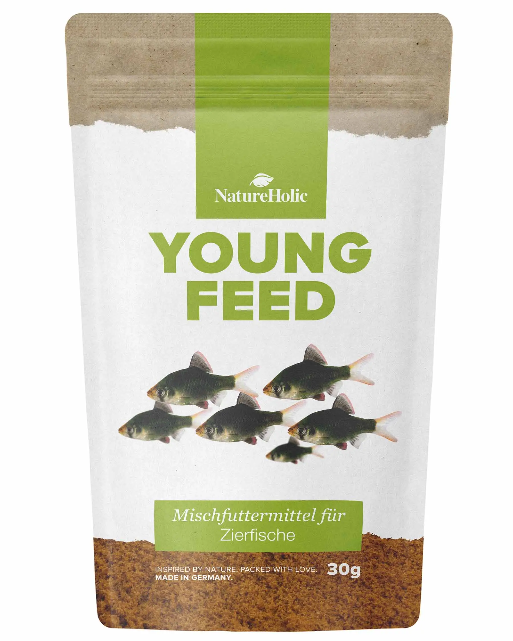 NatureHolic YoungFeed, Aufzuchtfutter für Jungfische, 30 g
