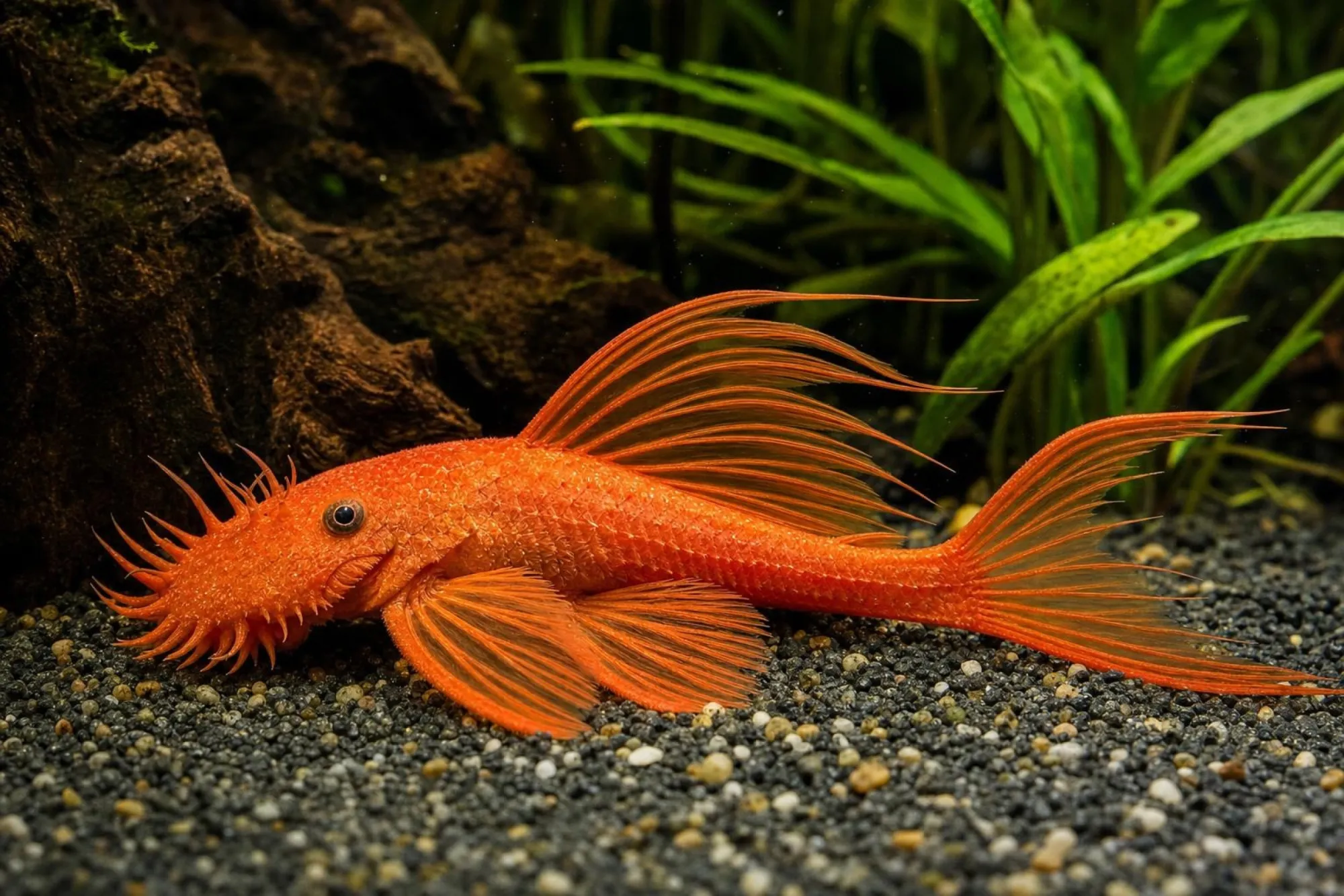 Antennenwels „Red & Black Long Fin“, Ancistrus sp.
