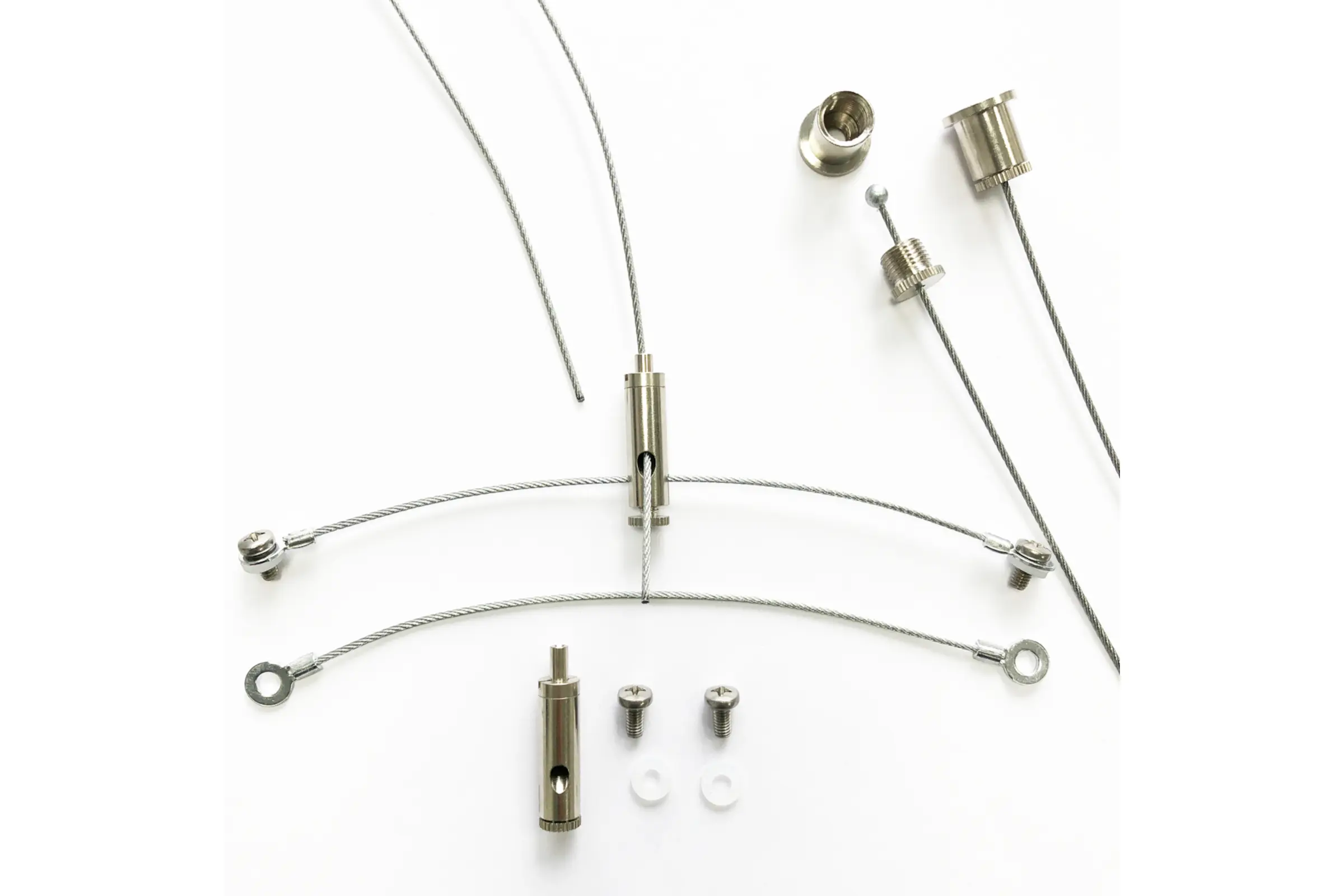 Stahlseil-Aufhängeset für Bilderrahmen, Metallteile