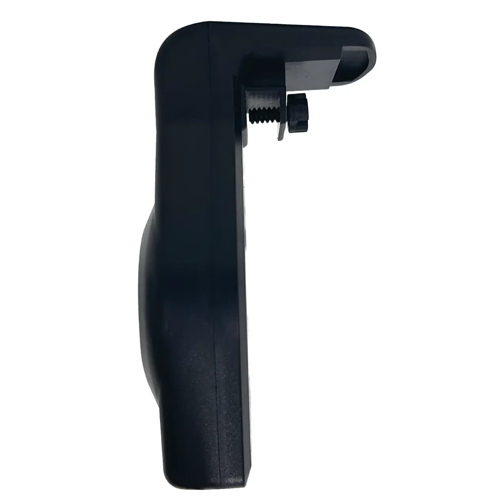Seitenansicht des Hobby Aqua Cooler V1 Aquarium-Kühlventilators in Schwarz mit einstellbarer Klemme, USB-C-Anschluss; geeignet für Aquarien 10–50 l zur Verdunstungskühlung (bis zu 4 °C).