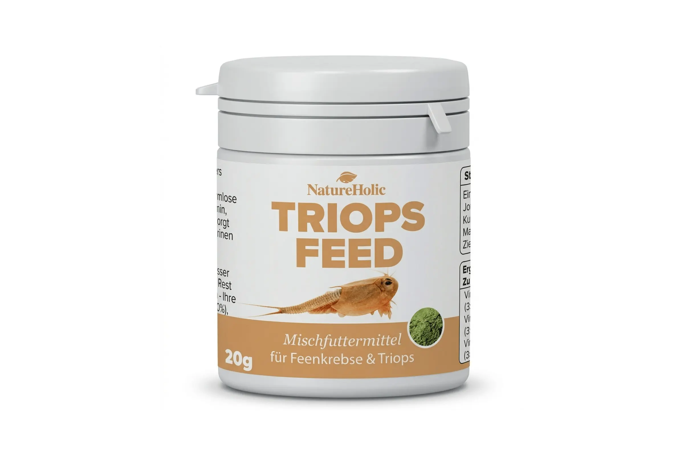 NatureHolic Triops Feed – Futter für Triops – 20 g