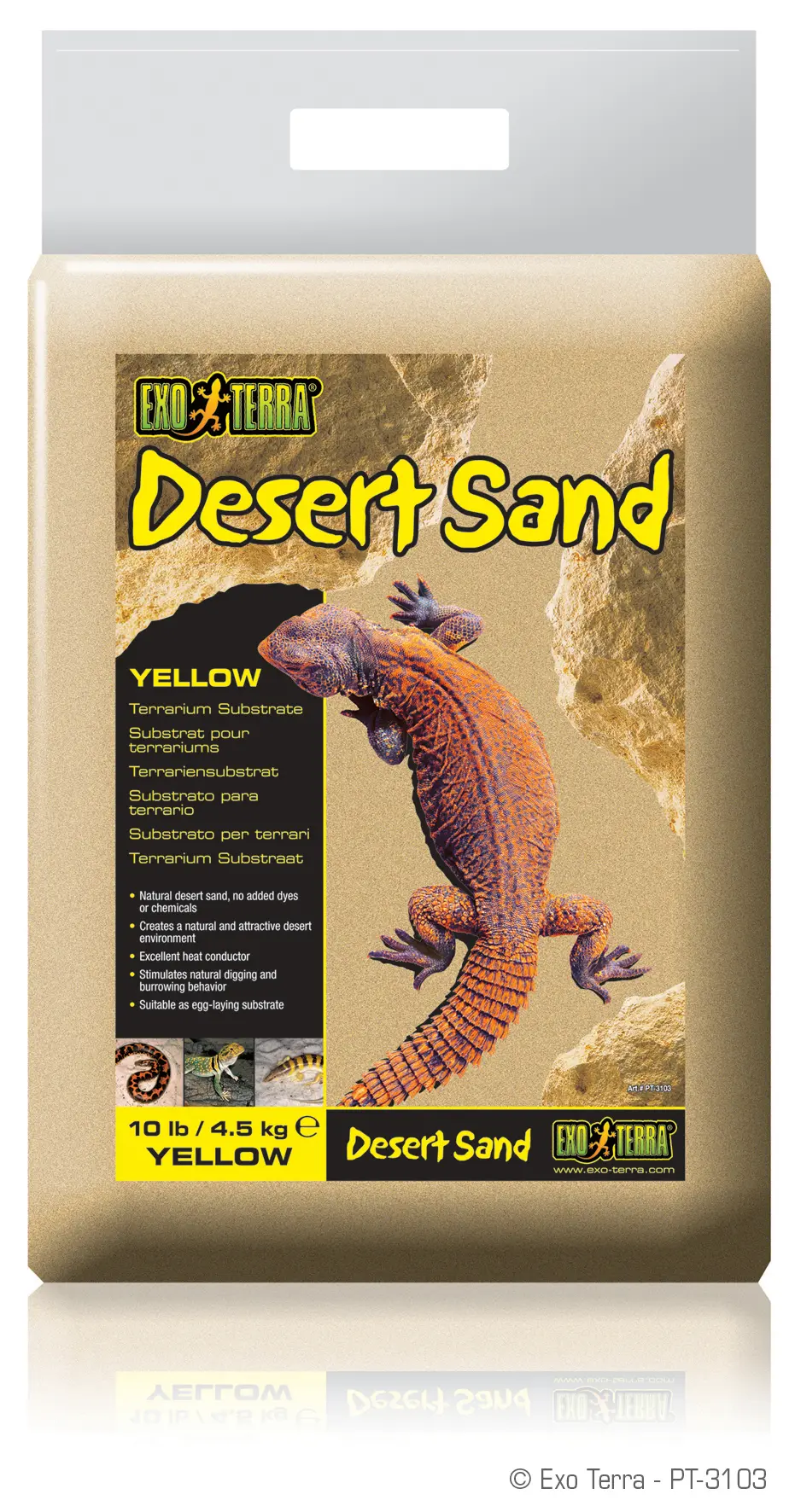 Exo Terra DesertSand gelb 4,5kg Terrariensubstrat