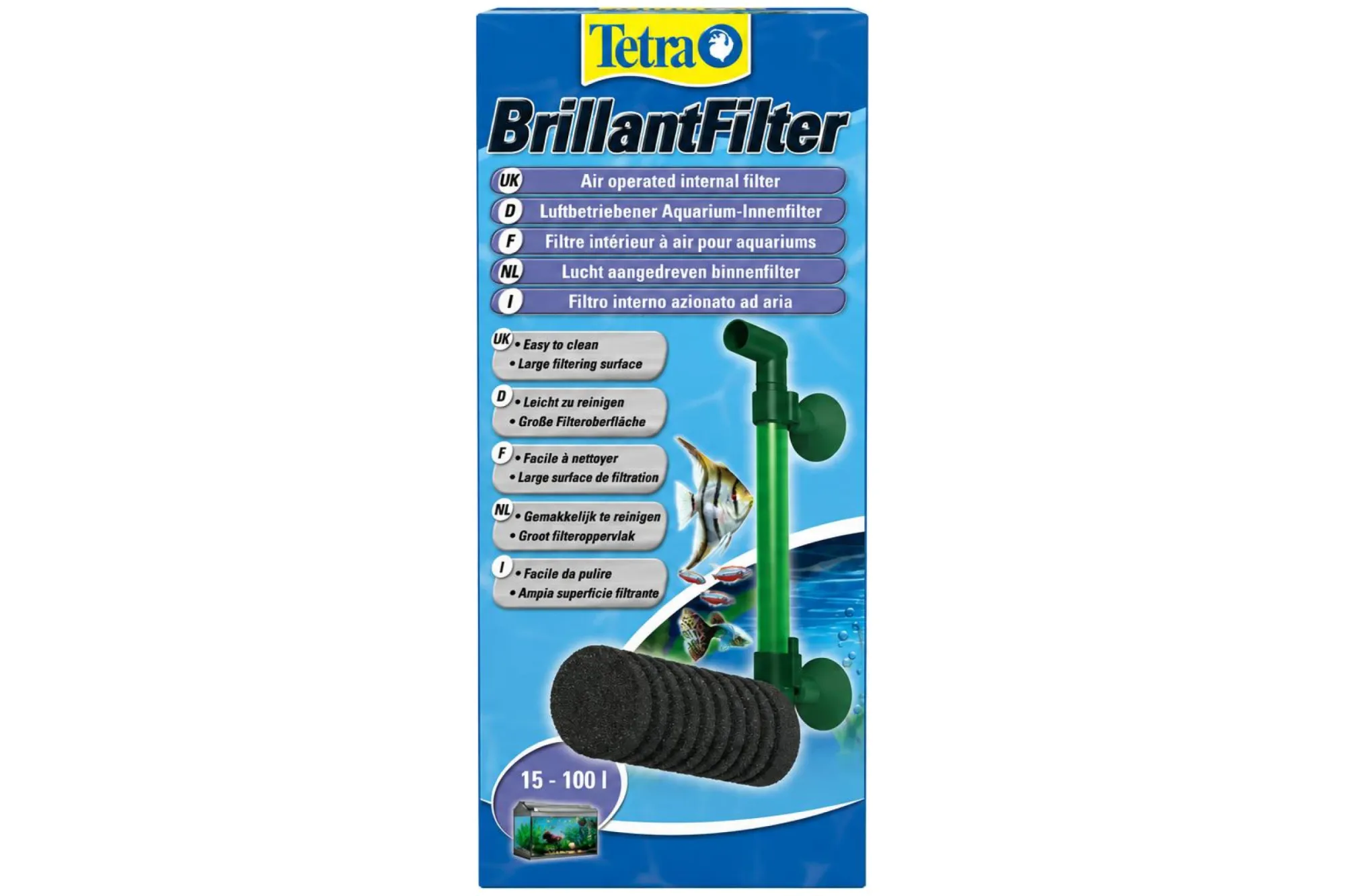 Tetra Brillant Filter – KI-generierte Abbildung aus Produktreferenz