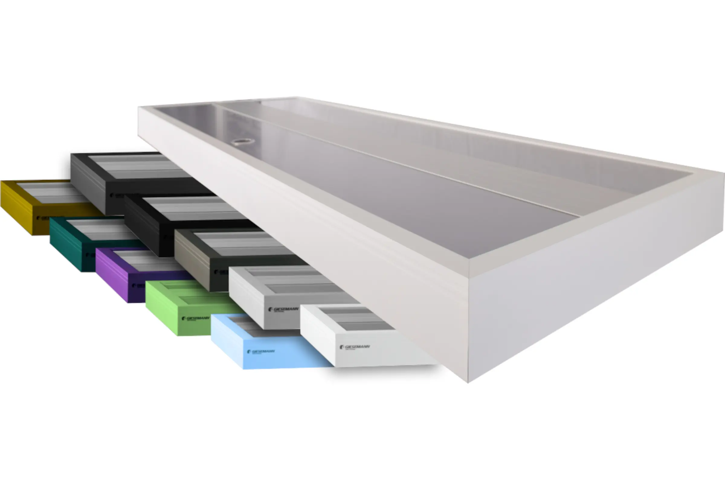 Produktbild: weißer Rahmen mit verschiedenen bunten Einsätze