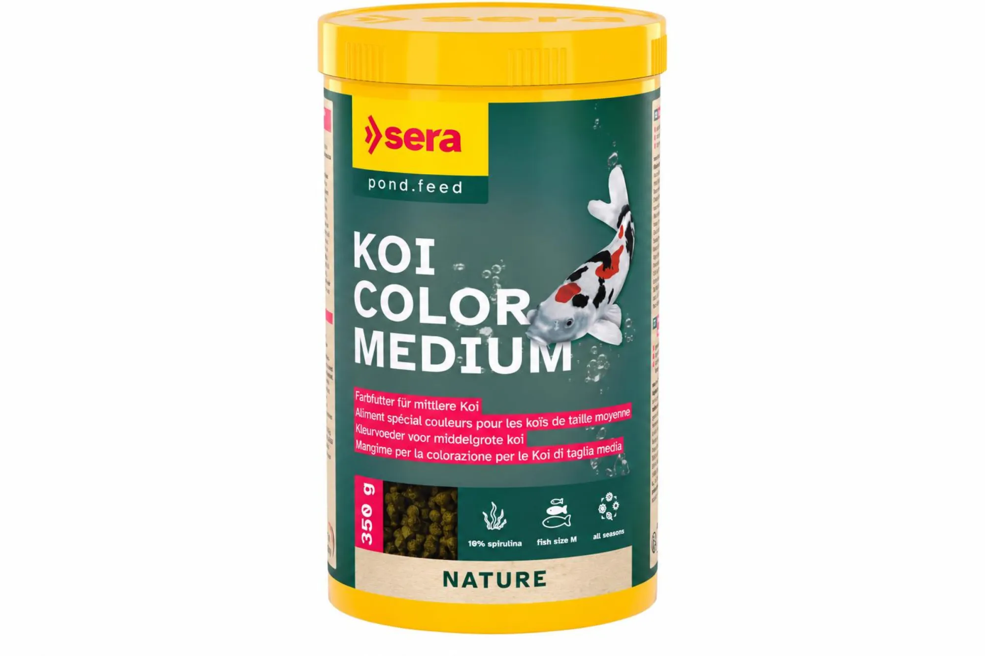 Sera Koi Color nature Medium 1000 ml / 350 g – KI-generierte Abbildung aus Produktreferenz
