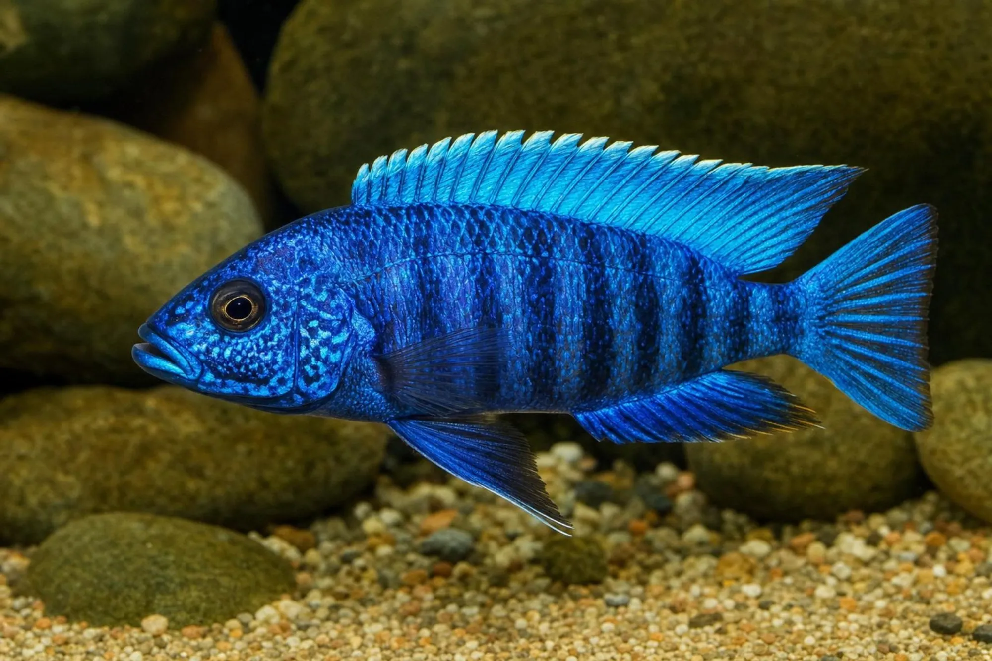 Ahli-Buntbarsch, Sciaenochromis ahli, ca. 6,0-8,0 cm