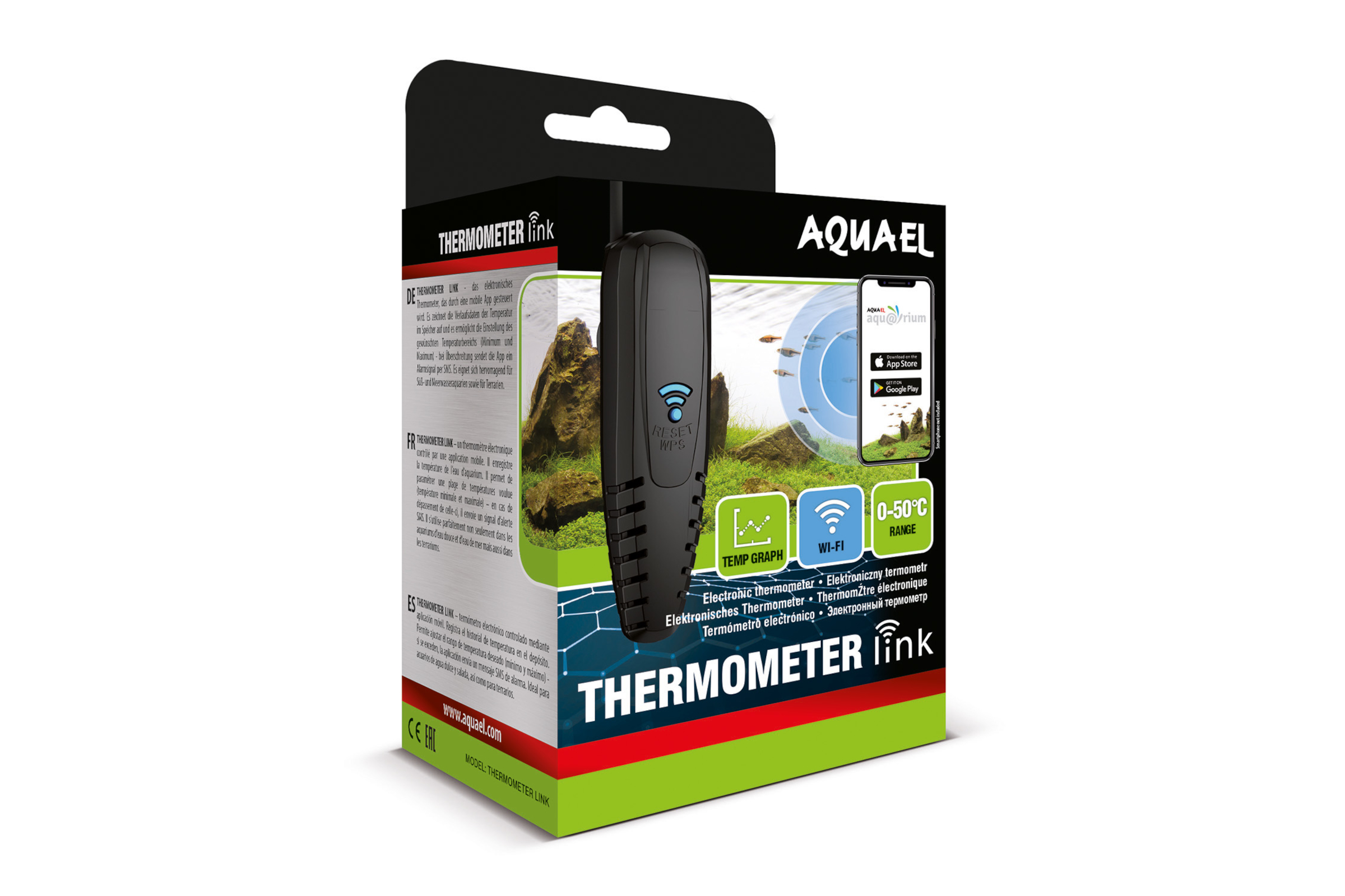 Aquael Thermometer Link, Digitales Aquarium-Thermometer
