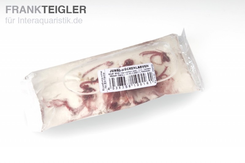 Lebendfutter Rote Jumbo-Mückenlarven Portionsbeutel, 90 ml