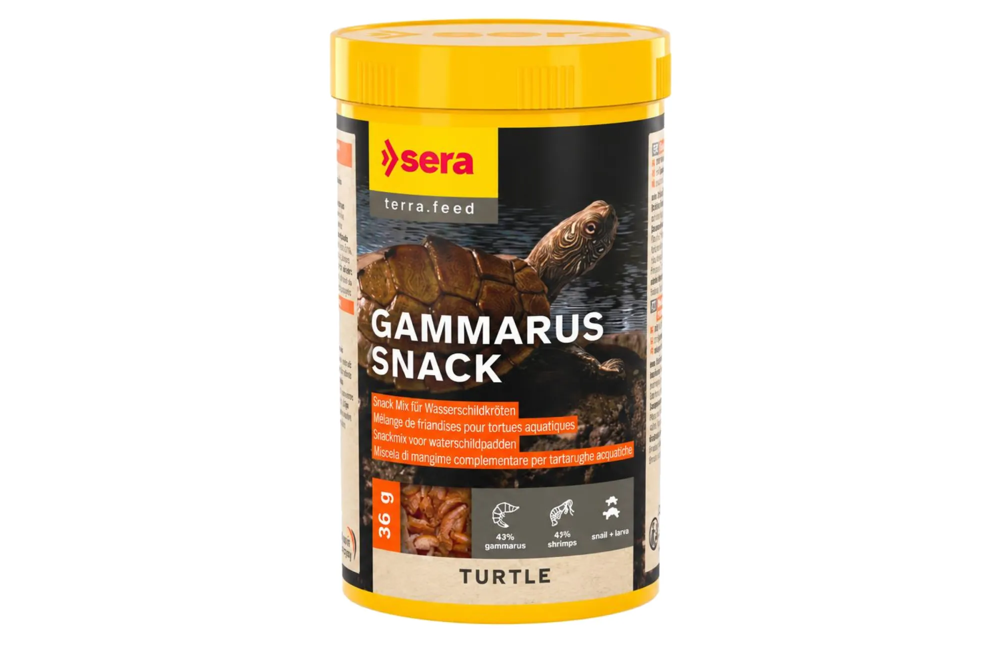 sera Turtle Gammarus Snack 250 ml (36 g) – KI-generierte Abbildung aus Produktreferenz