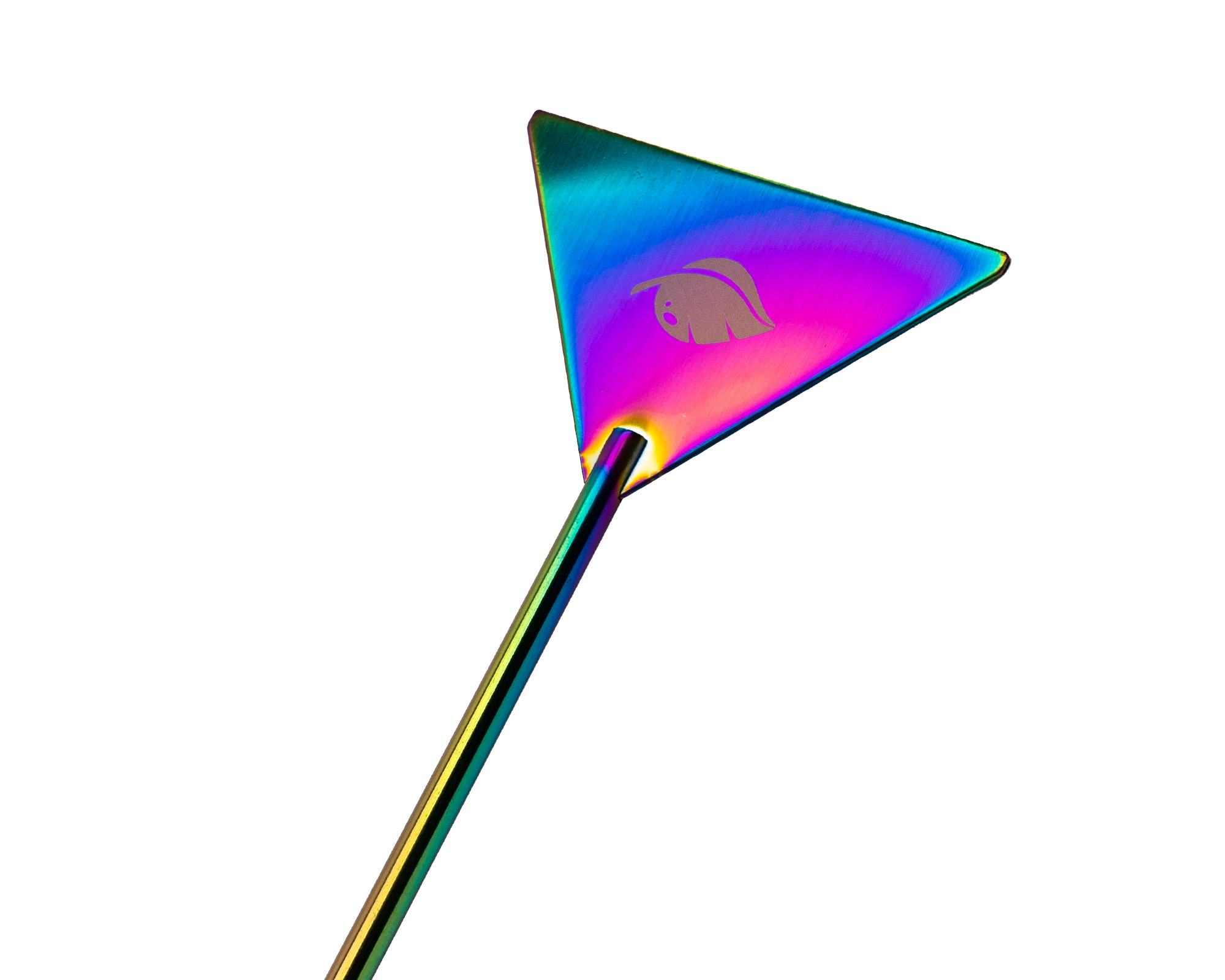 Regenbogenfarbener Edelstahl-Dreiecksspachtel