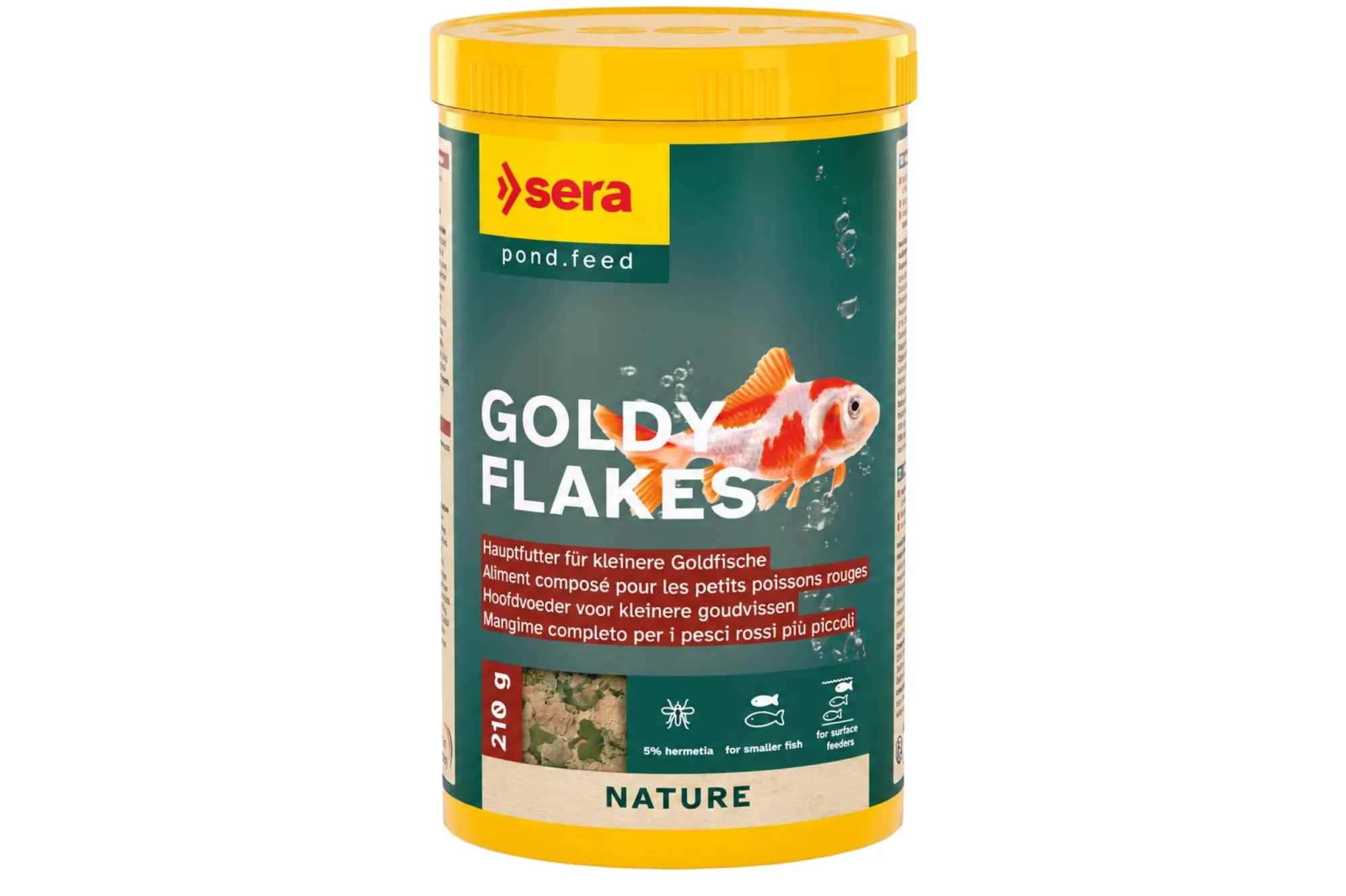 Sera Goldy Flakes 1000 ml (210 g) – KI-generierte Abbildung aus Produktreferenz