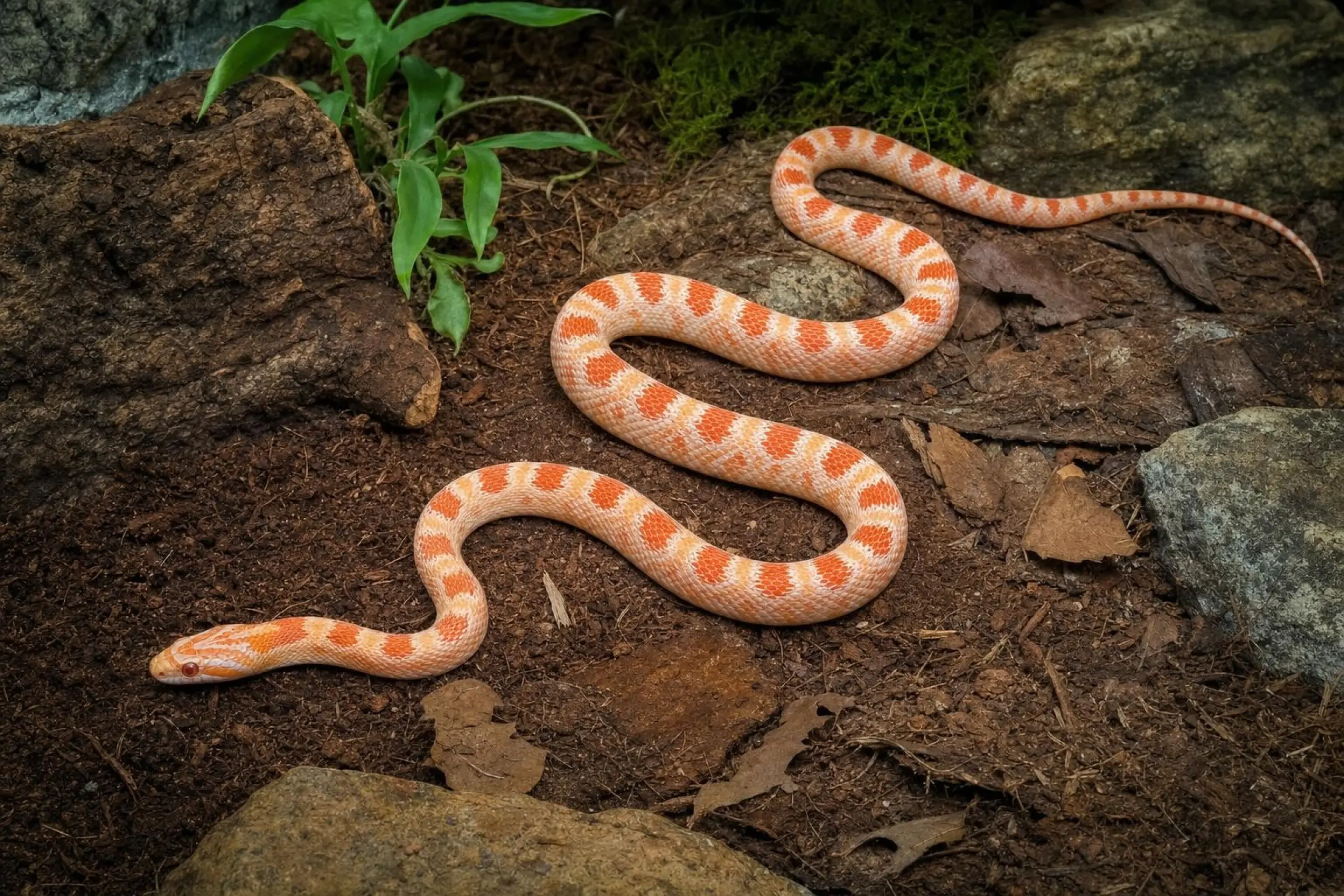 Albino-Kornnatter, Pantherophis guttatus