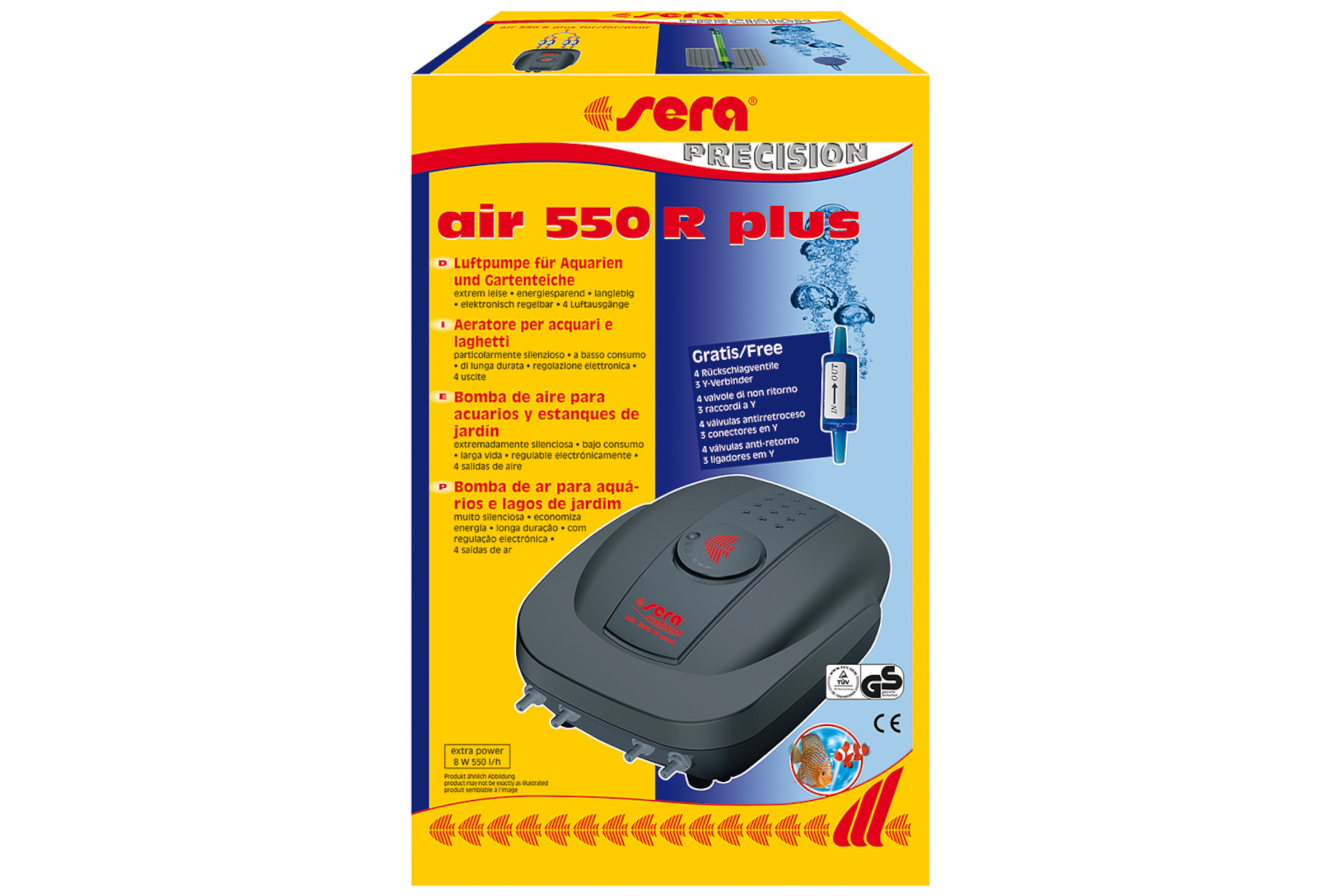Sera Air 550 R plus, Membranpumpe, 4 W