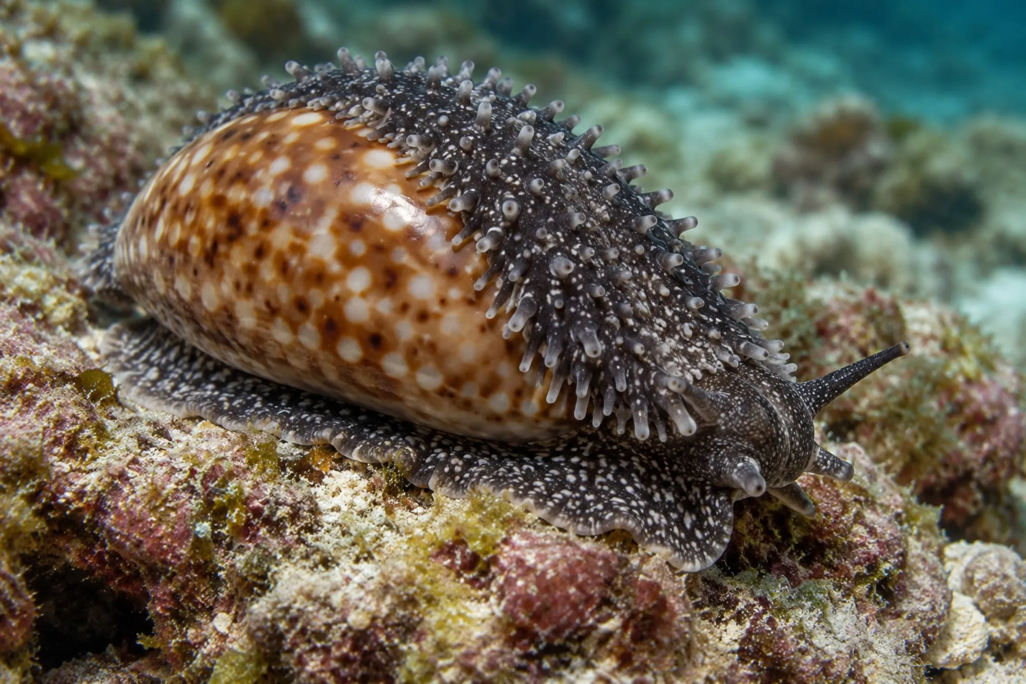 Marmorierte Kaurischnecke, Macrocypraea cervus