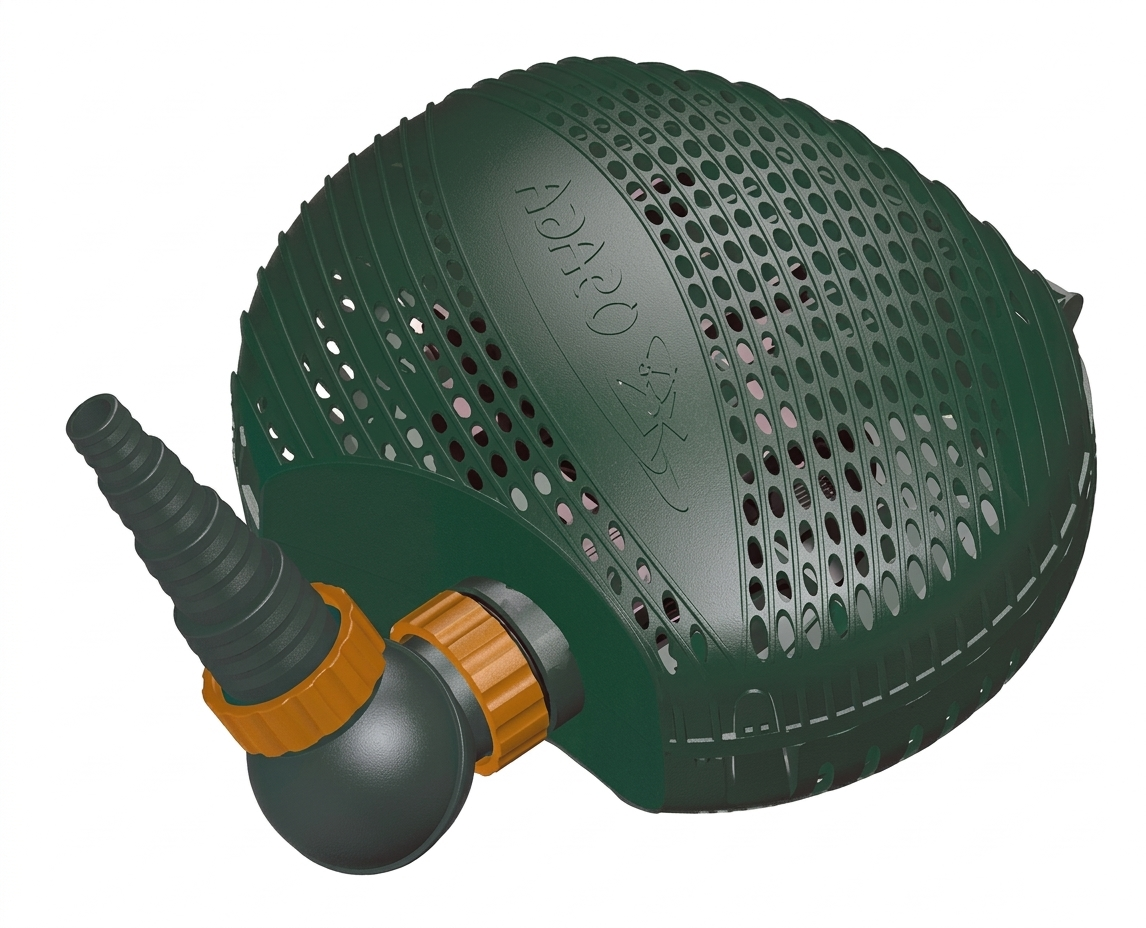 OSAGA Grüne Minna Teichfilter- und Bachlaufpumpe (Variomatix), energieeffiziente und leise Förderpumpe für Bachlauf, Filter und klassische Teichanlagen, grüne Kunststoffabdeckung, mehrere Leistungsvarianten