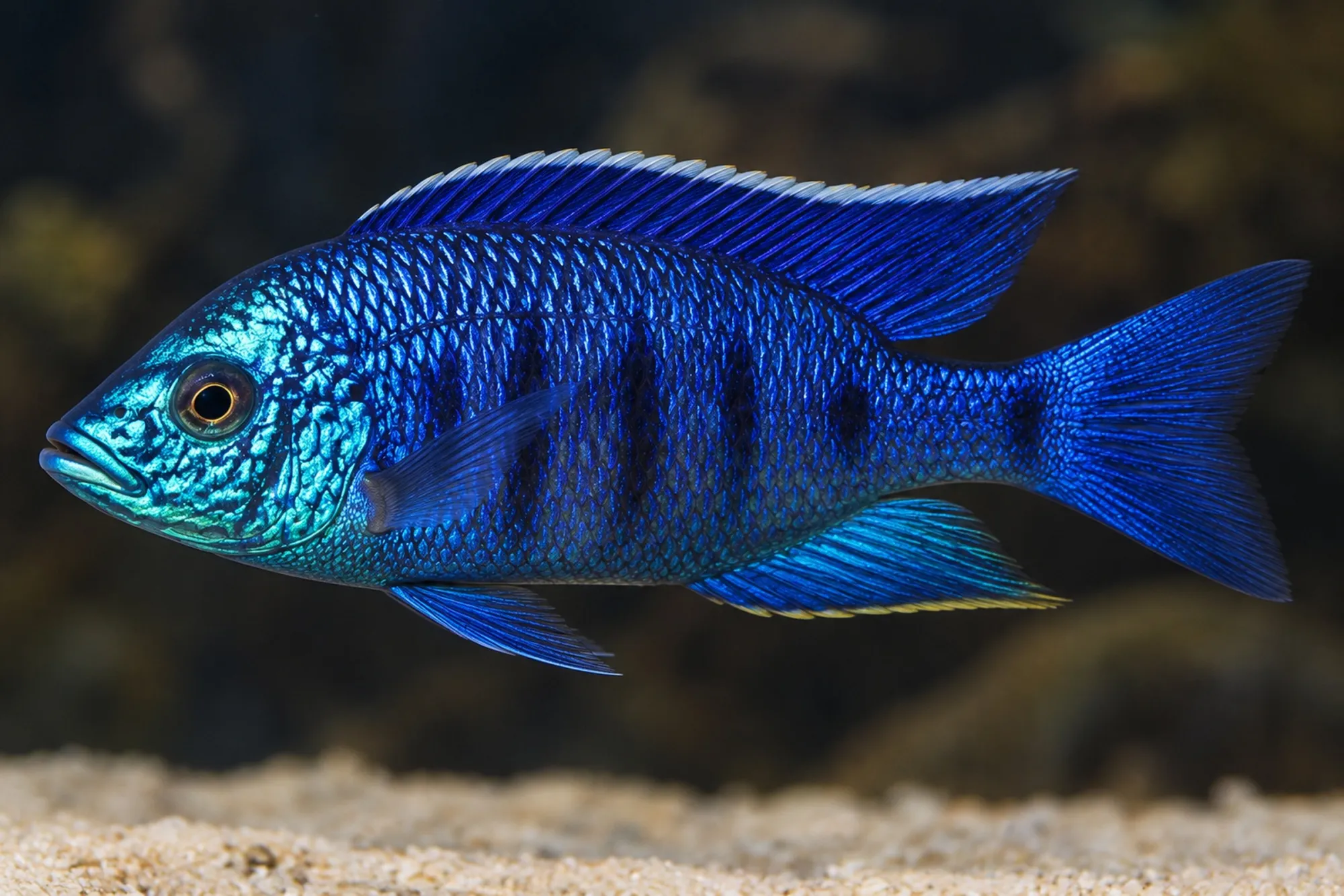 Azur-Cichlide „Mbenji“, Copadichromis azureus