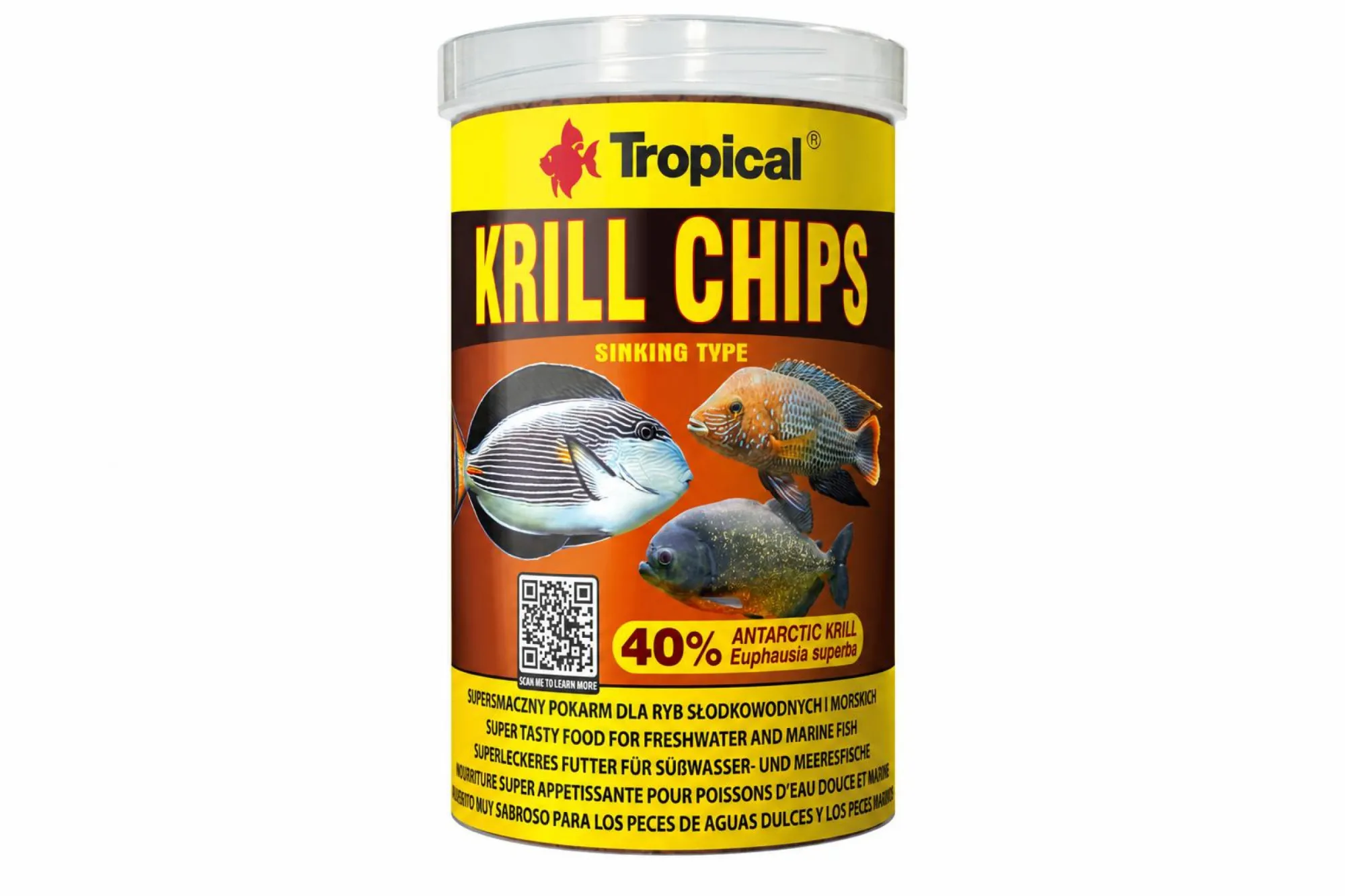 Tropical KRILL CHIPS 250 ml – KI-generierte Abbildung aus Produktreferenz