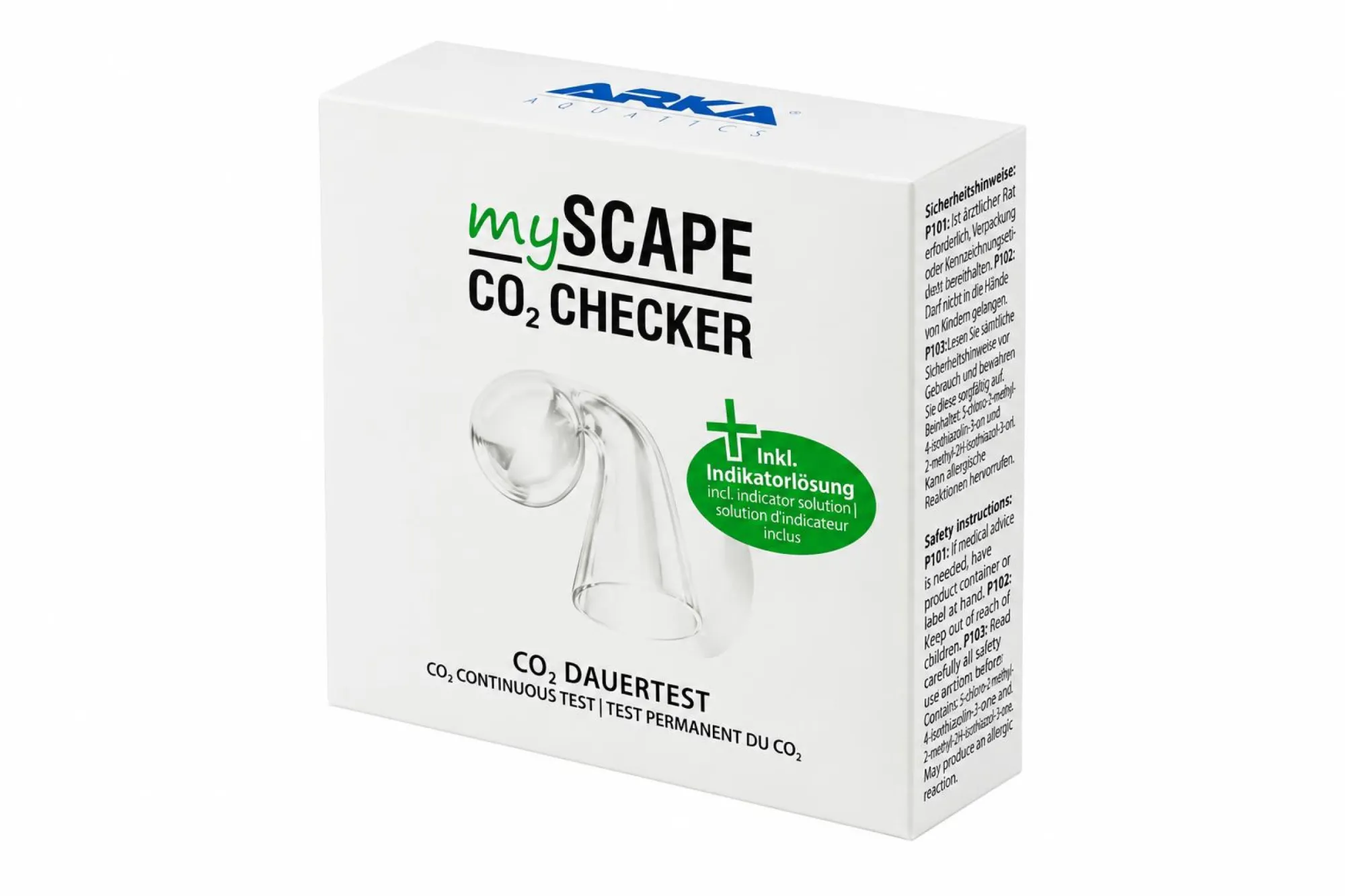 ARKA mySCAPE-CO2 Checker inkl. Indikatorlösung – KI-generierte Abbildung aus Produktreferenz