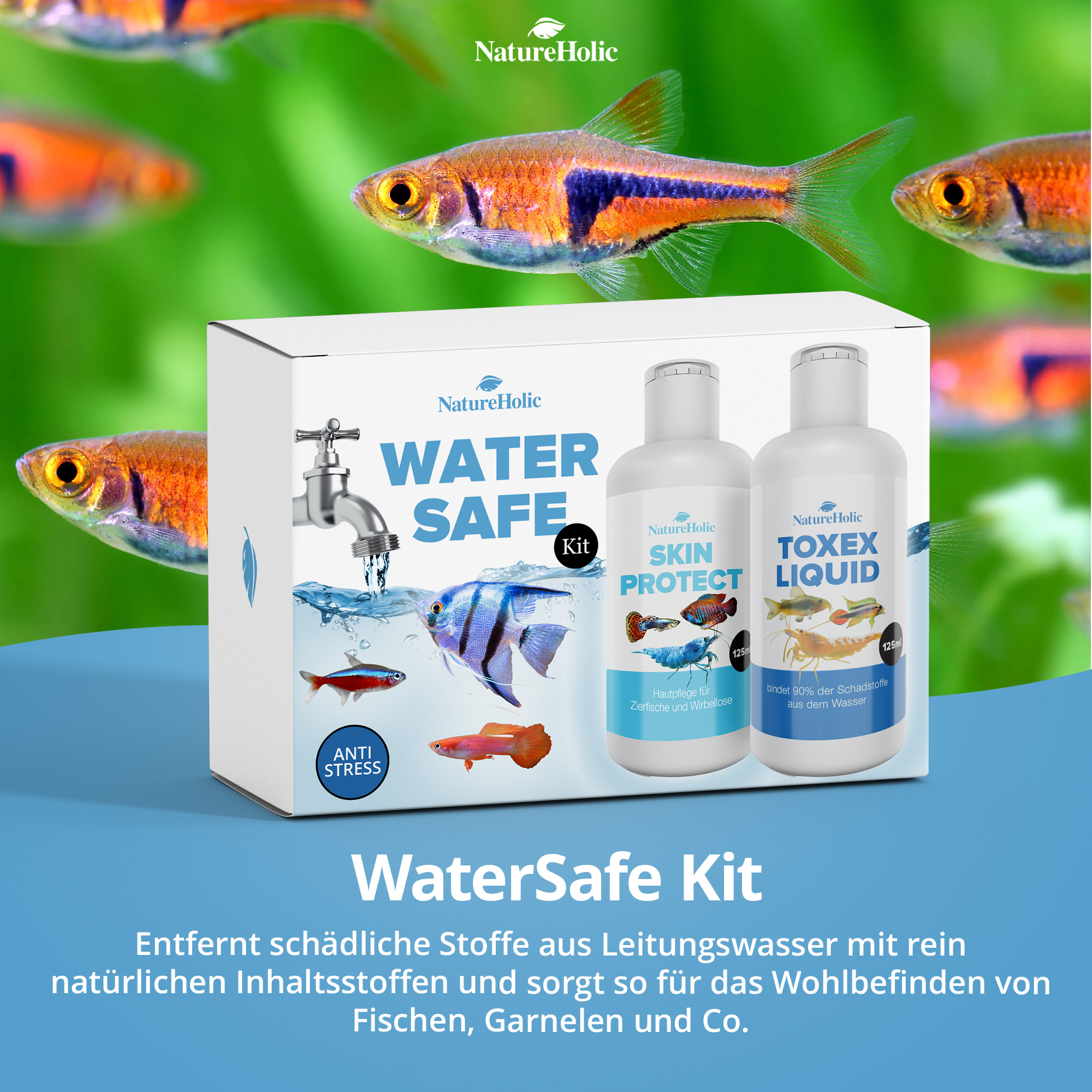 NatureHolic WaterSafe Kit mit Skin Protect und Toxex Liquid