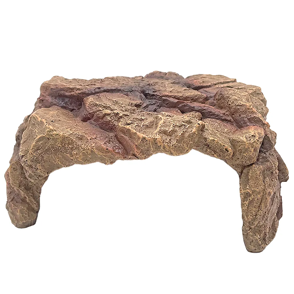 Hobby Desert Stone Cave 1: sandfarbene Felshöhle (20 × 8,4 × 14 cm) aus wasserneutralem Polyresin – natürliches Versteck für Reptilien, Amphibien und Wirbellose im Terrarium, Aquarium oder Paludarium