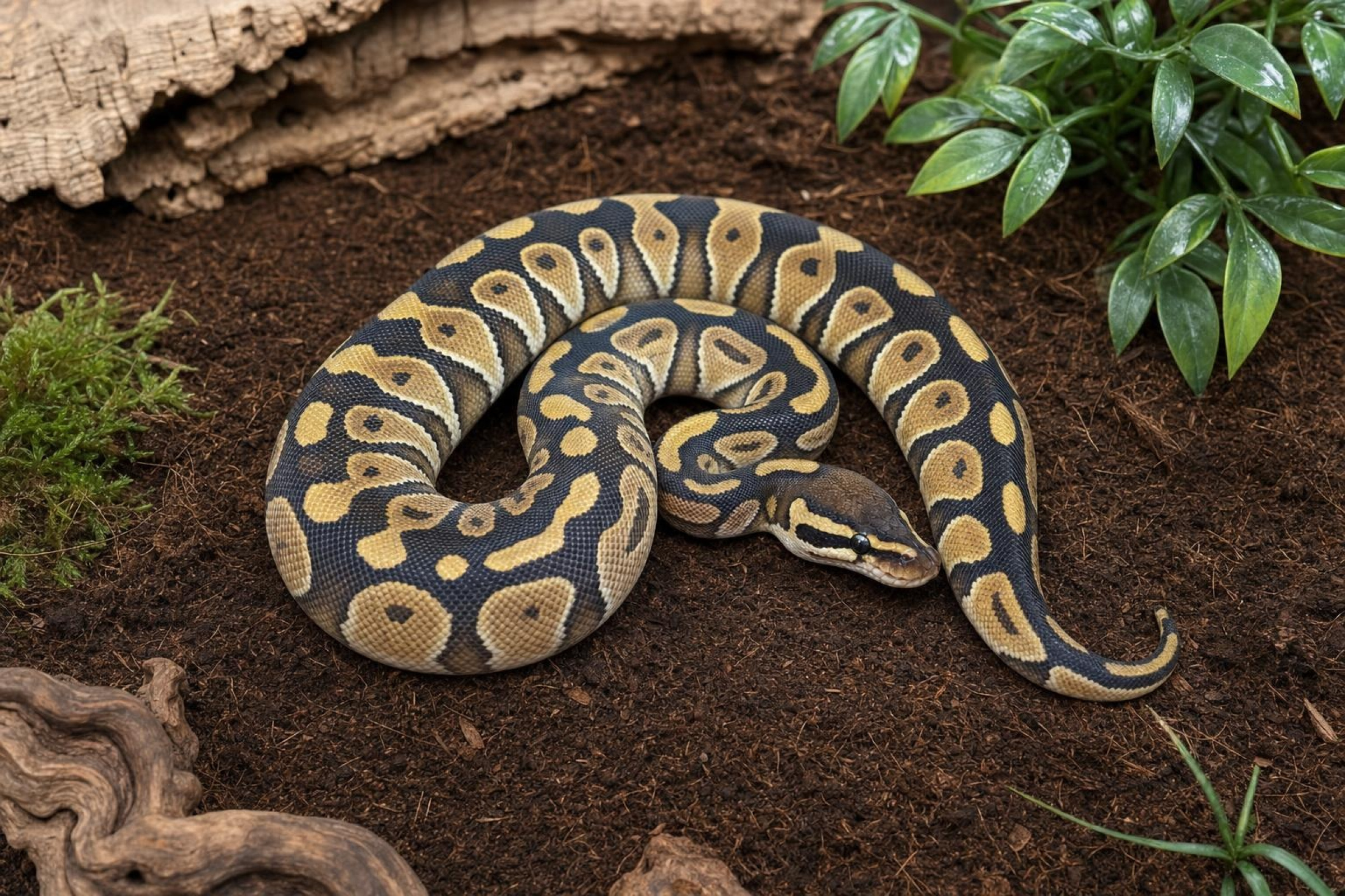 Königspython „Lesser Blackhead“, Python regius