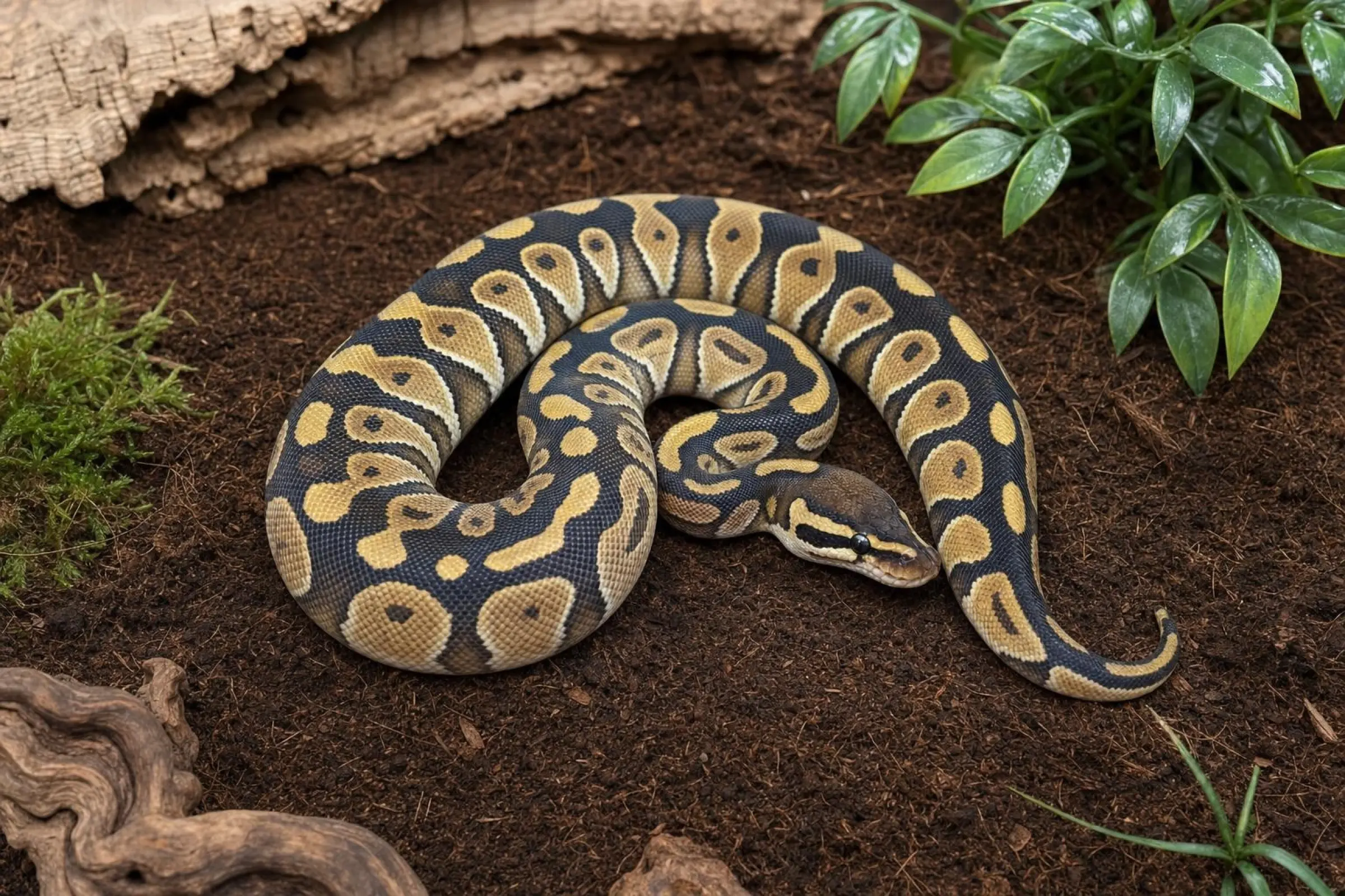Königspython „Lesser Blackhead“, Python regius