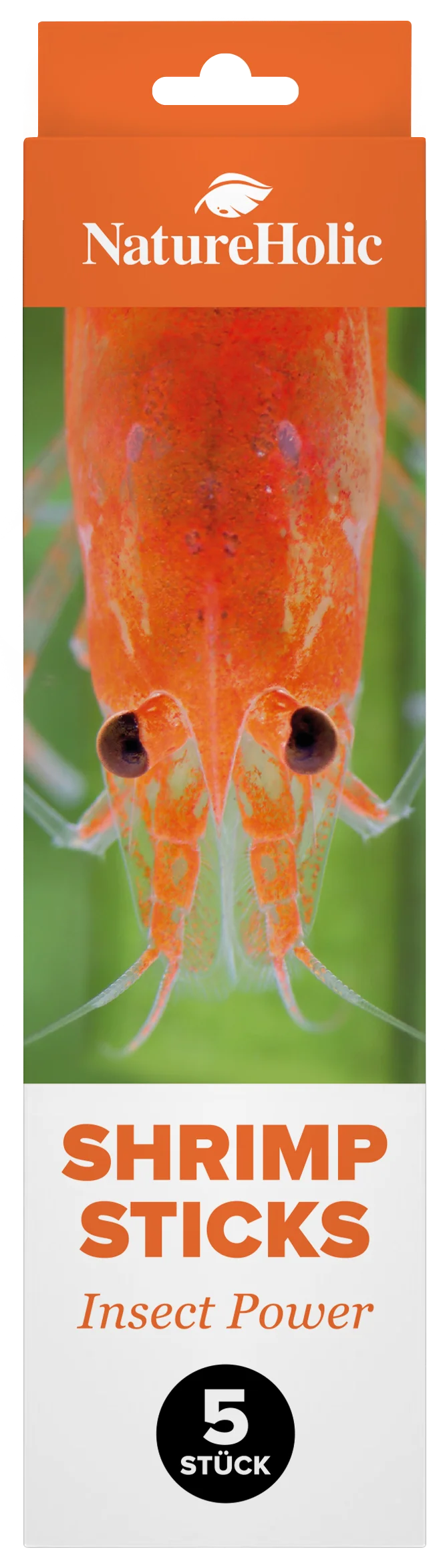 Packung NatureHolic Shrimp Sticks Insect Power, 5 Stück
