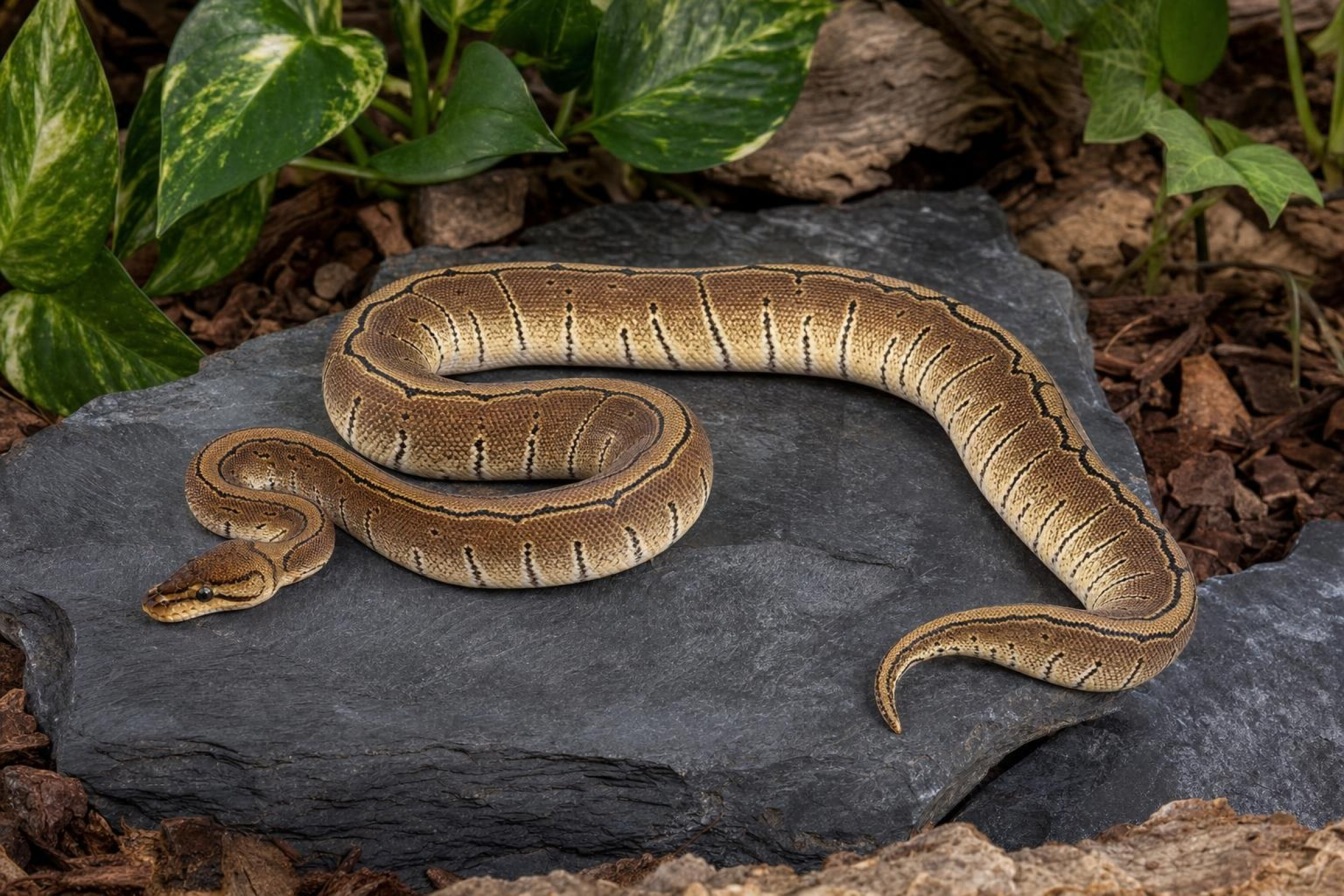 Pinstripe-Königspython, Python regius