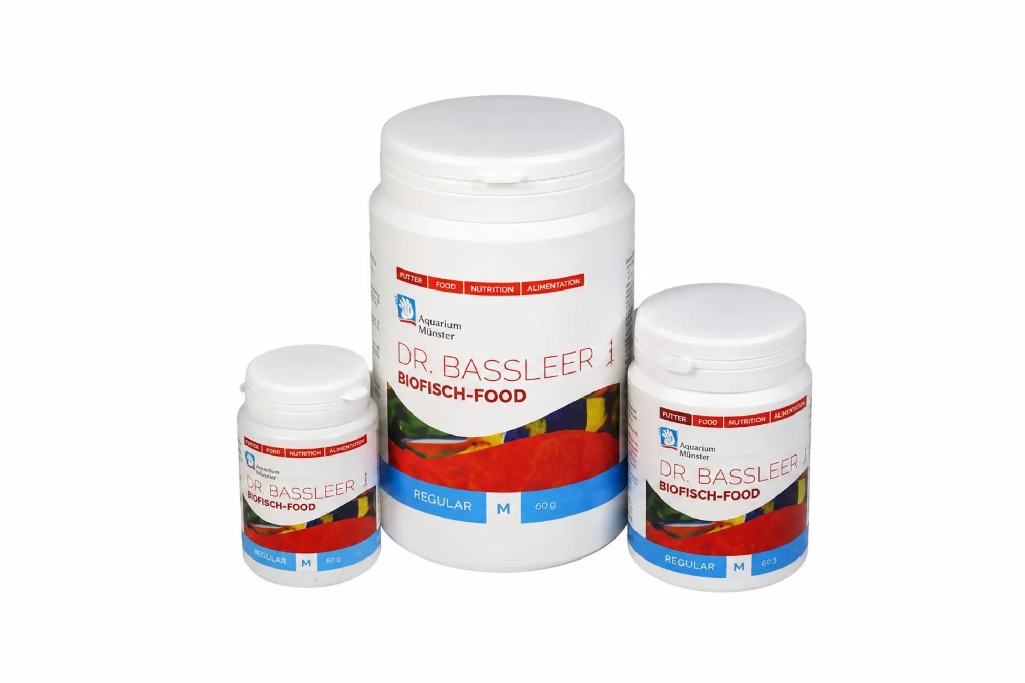 Dr. Bassleer Biofischfood REGULAR M 60 g – KI-generierte Abbildung aus Produktreferenz