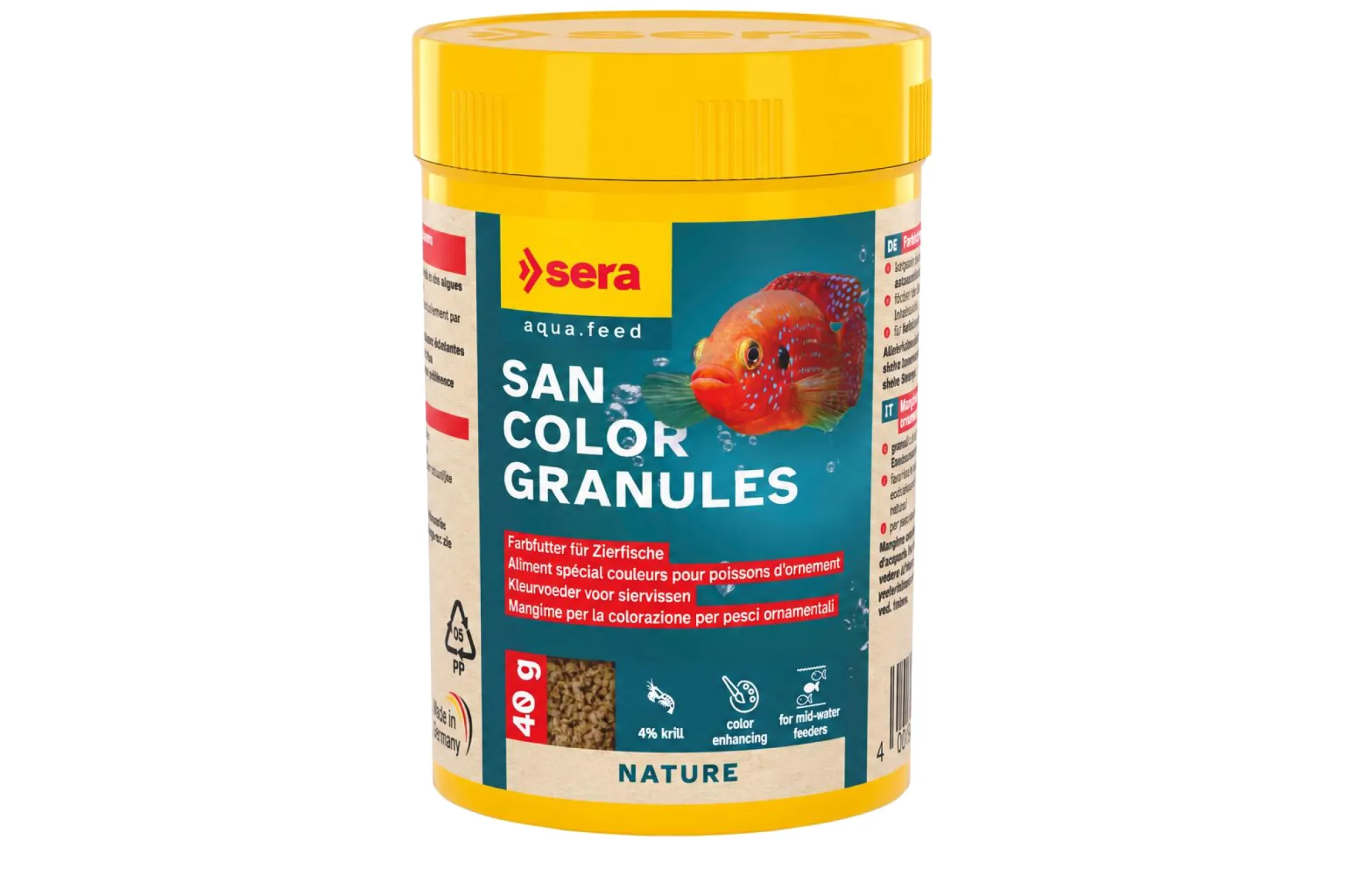 sera San Color Granules 100 ml (40 g) – KI-generierte Abbildung aus Produktreferenz