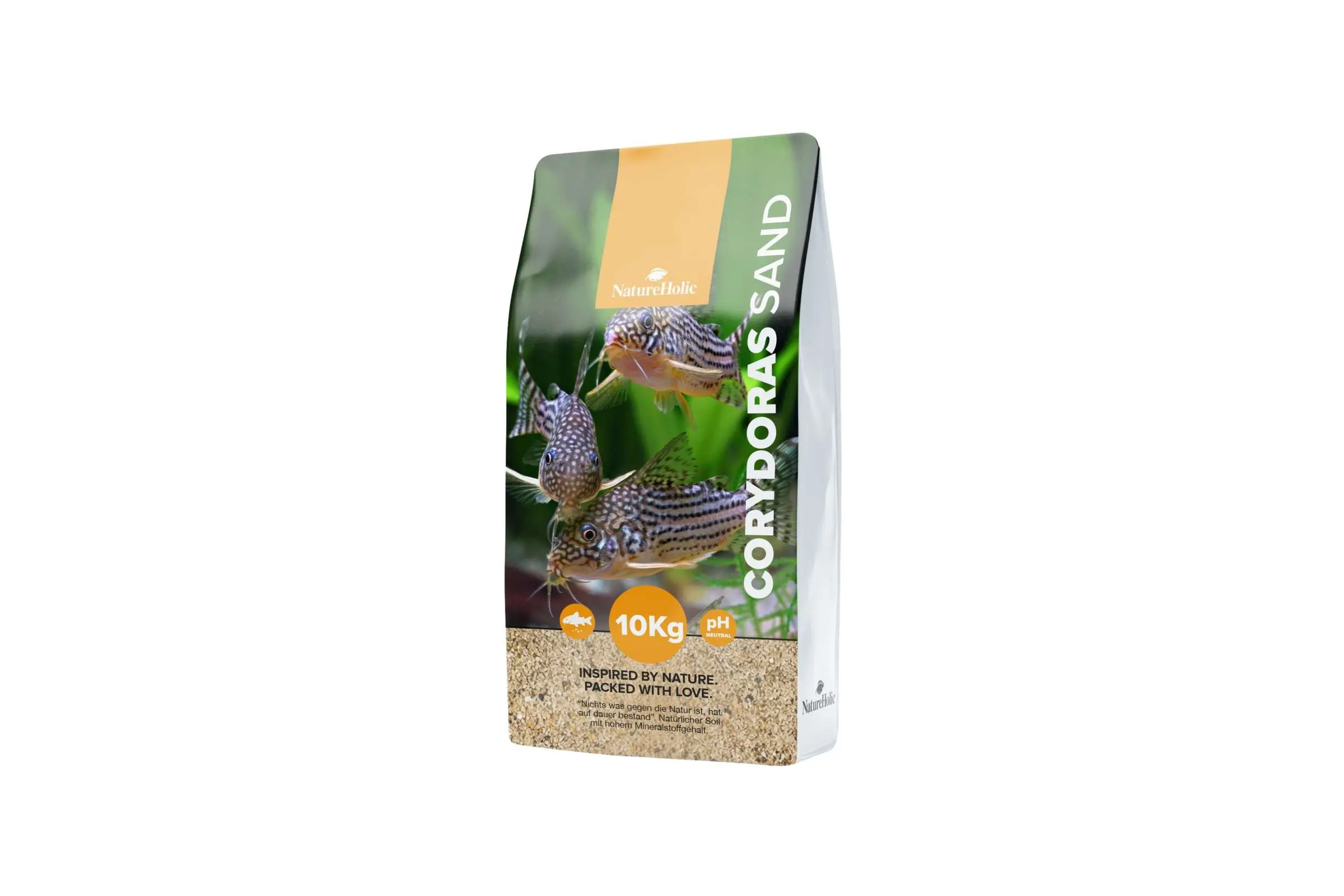 NatureHolic Corydoras Sand – Spezialbodengrund für Panzerwelse – 10 kg